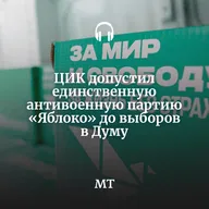 ЦИК допустил единственную антивоенную партию «Яблоко» до выборов в Думу
