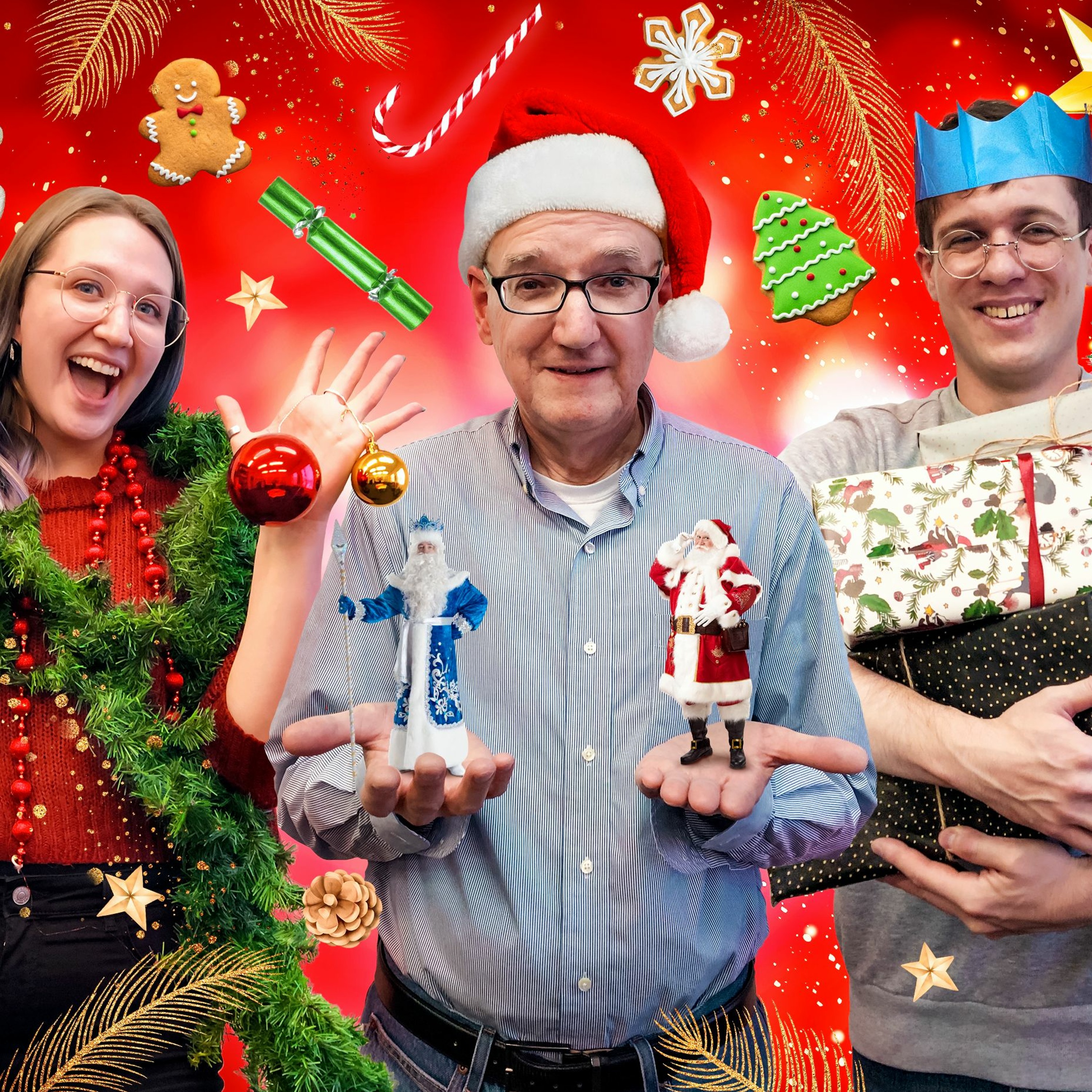 Christmas stories from the UK and the USA: crowns, crackers and the night on Times Square episode artwork