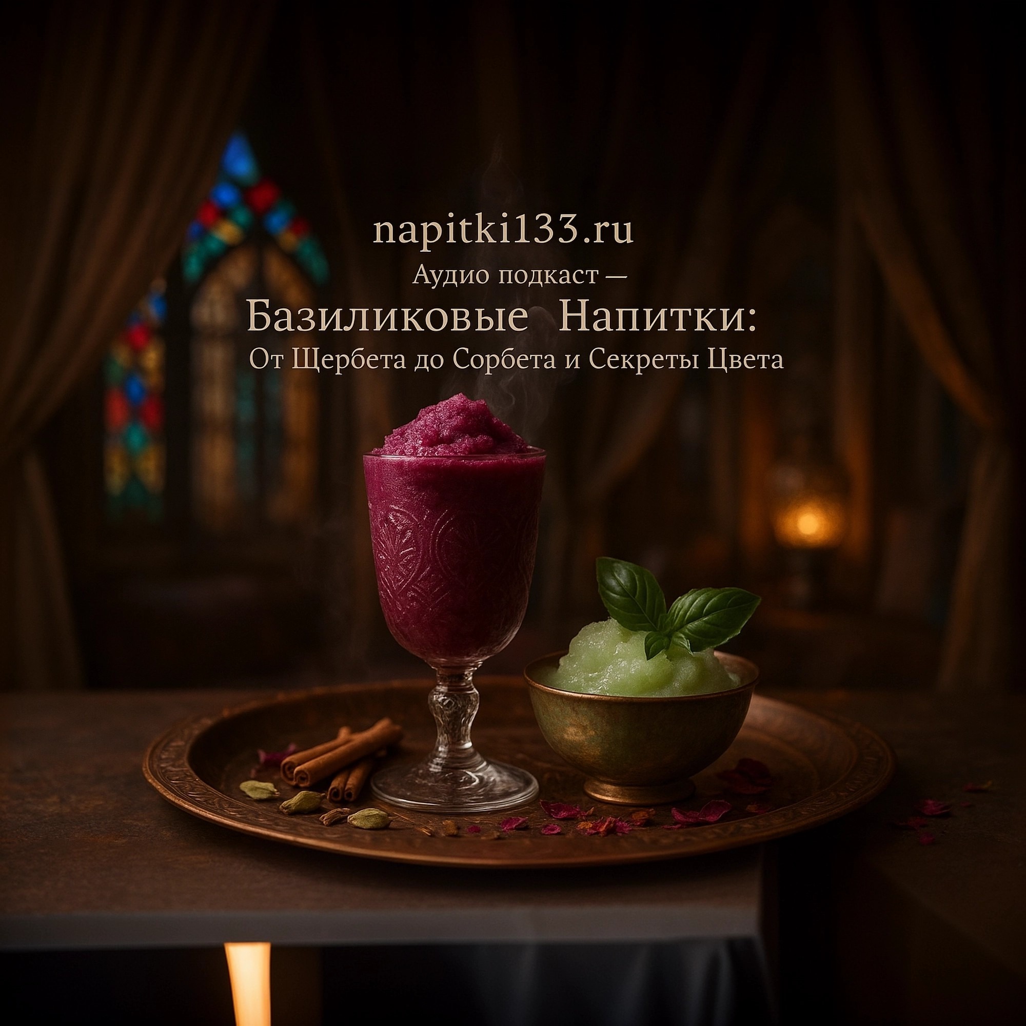 Аудио подкаст-  Базиликовые Напитки: От Щербета до Сорбета и Секреты Цвета episode artwork