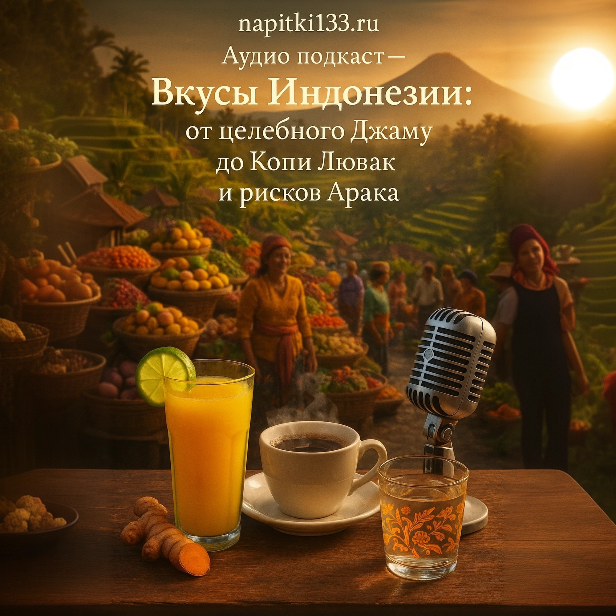 Аудио подкаст-Вкусы Индонезии: от целебного Джаму до Копи Лювак и рисков Арака episode artwork