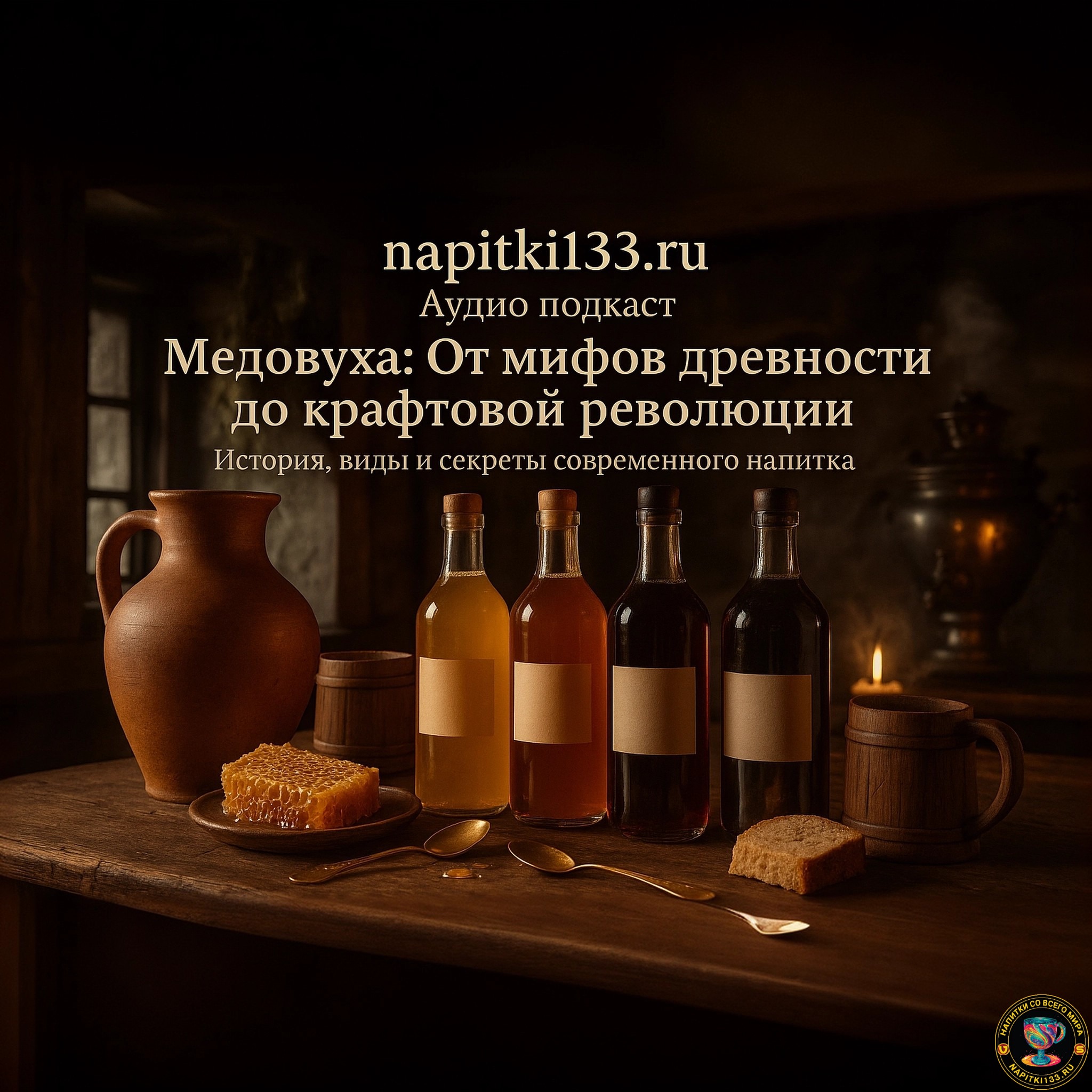 Аудио подкаст - Медовуха: От Мифов Древности до Крафтовой Революции – История, Виды и Секреты Современного Напитка episode artwork