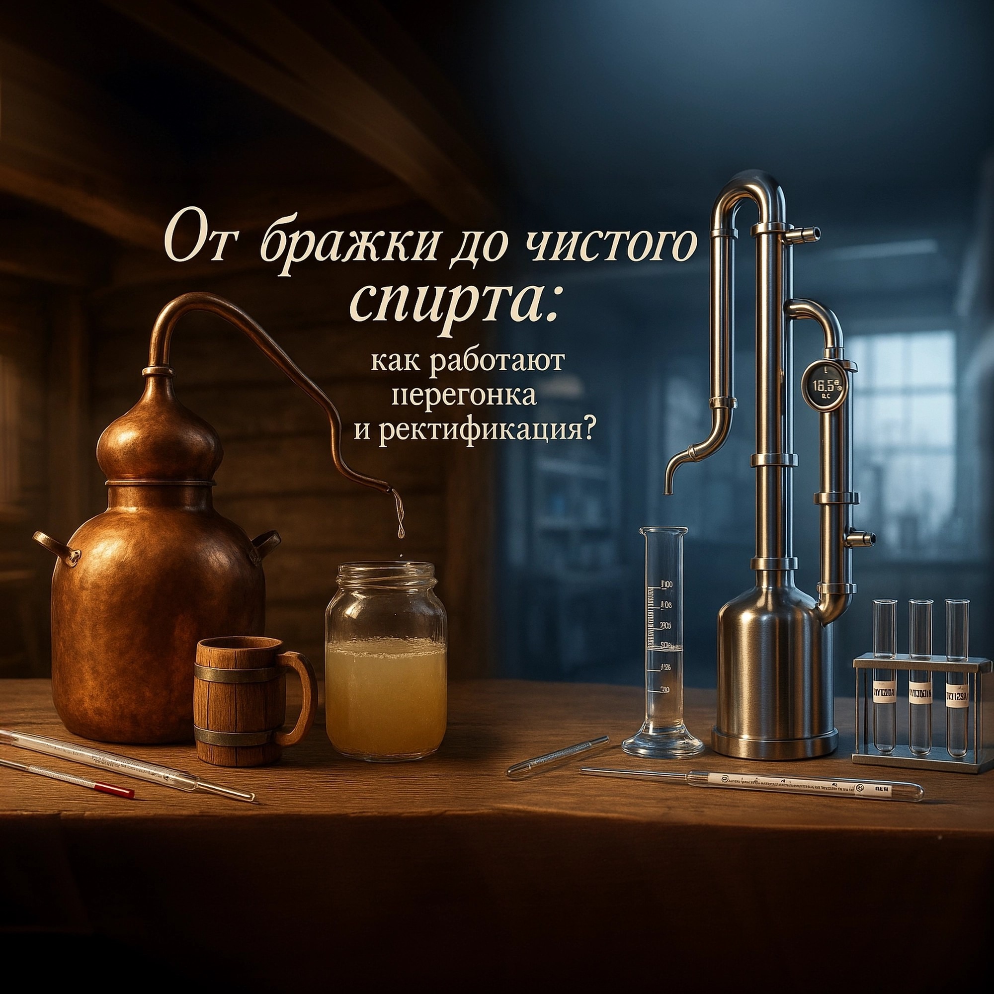 Аудио подкаст-От бражки до чистого спирта: как работают перегонка и ректификация? episode artwork