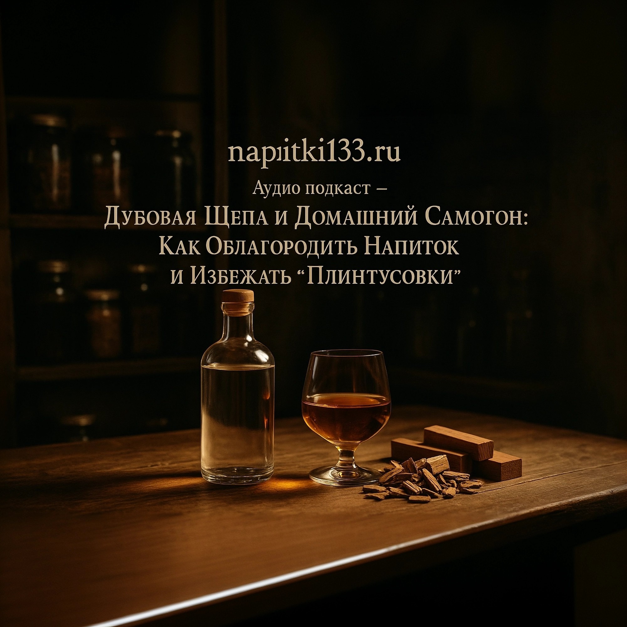 Аудио подкаст- Дубовая Щепа и Домашний Самогон: Как Облагородить Напиток и Избежать "Плинтусовки" episode artwork