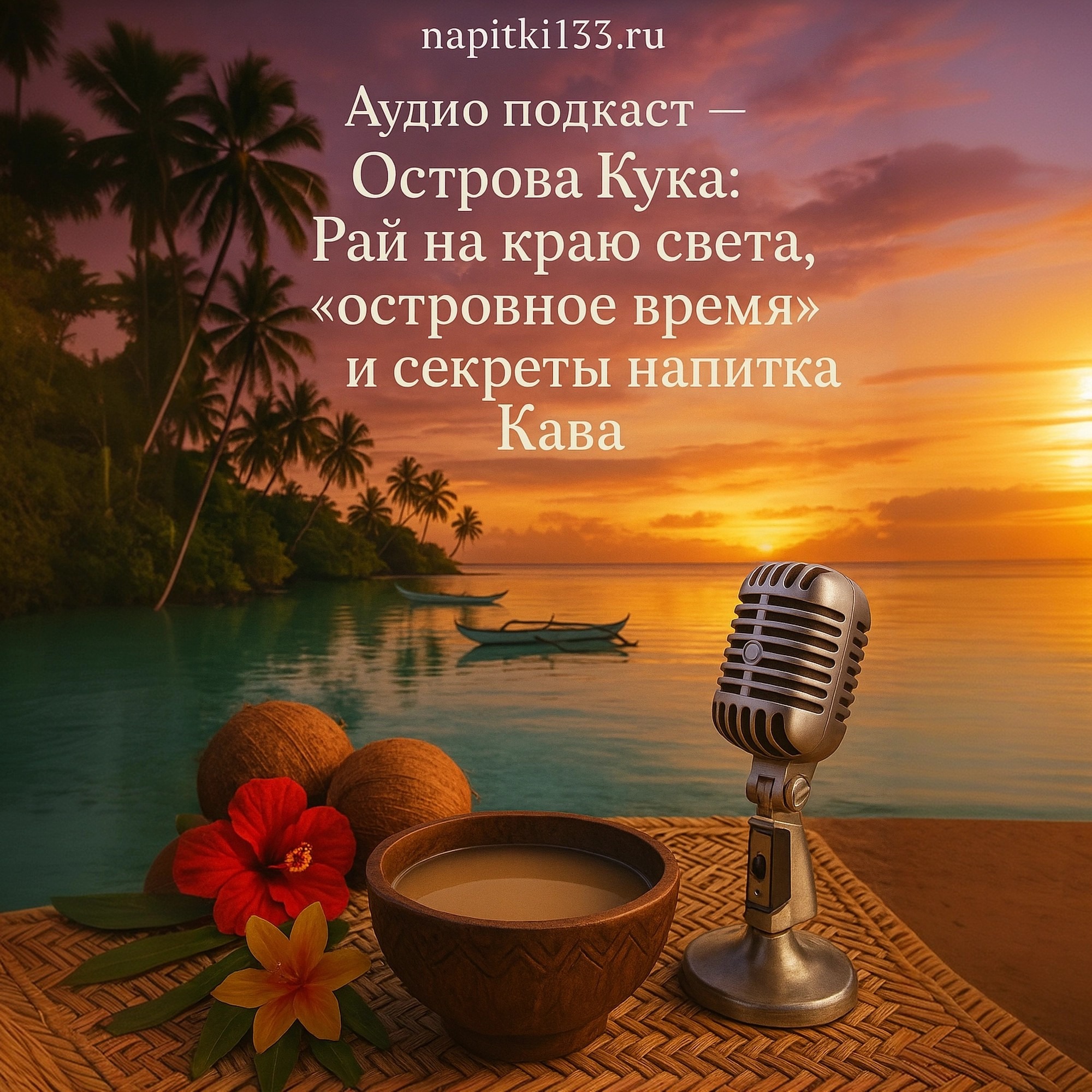 Аудио подкаст-   Острова Кука: Рай на краю света, "островное время" и секреты напитка Кава episode artwork