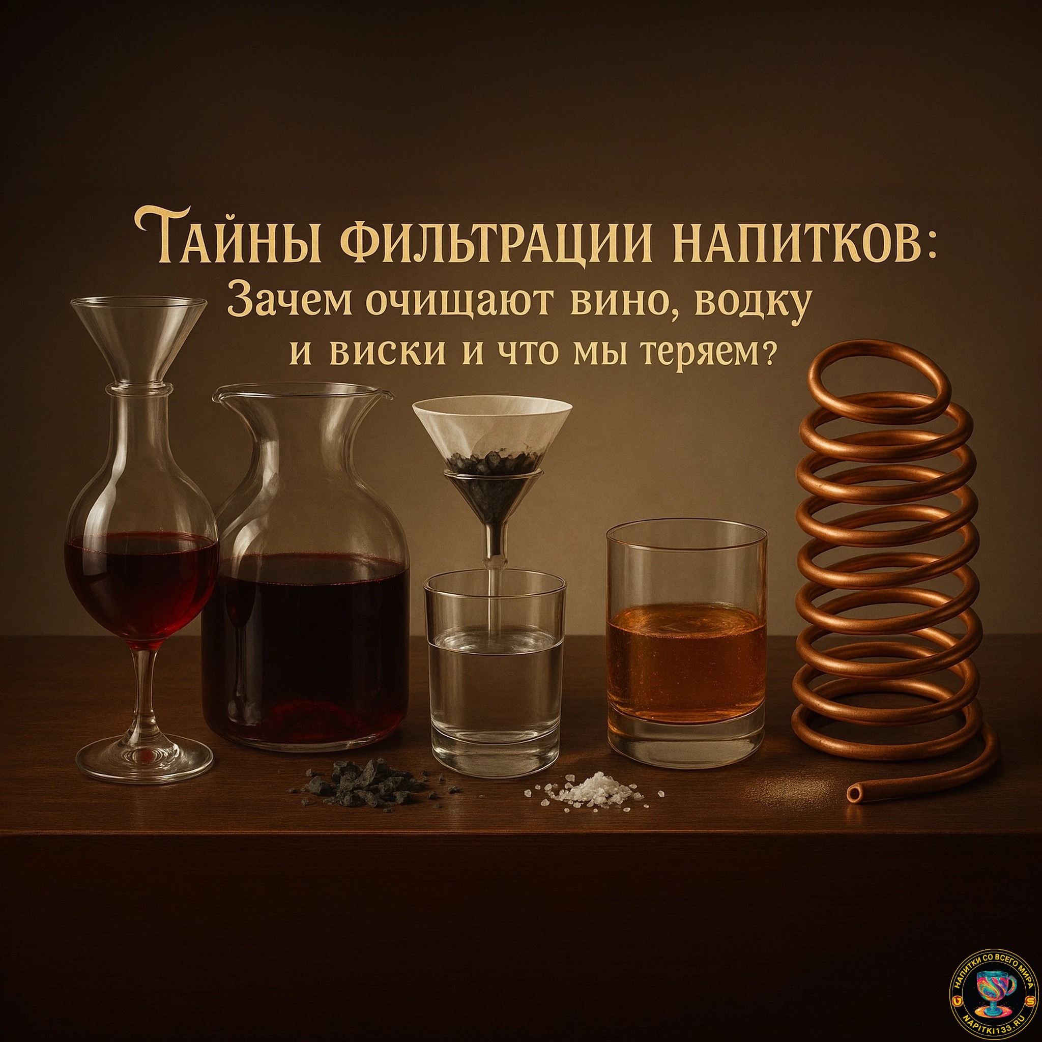 Аудио подкаст -  Тайны фильтрации напитков: Зачем очищают вино, водку и виски и что мы теряем?