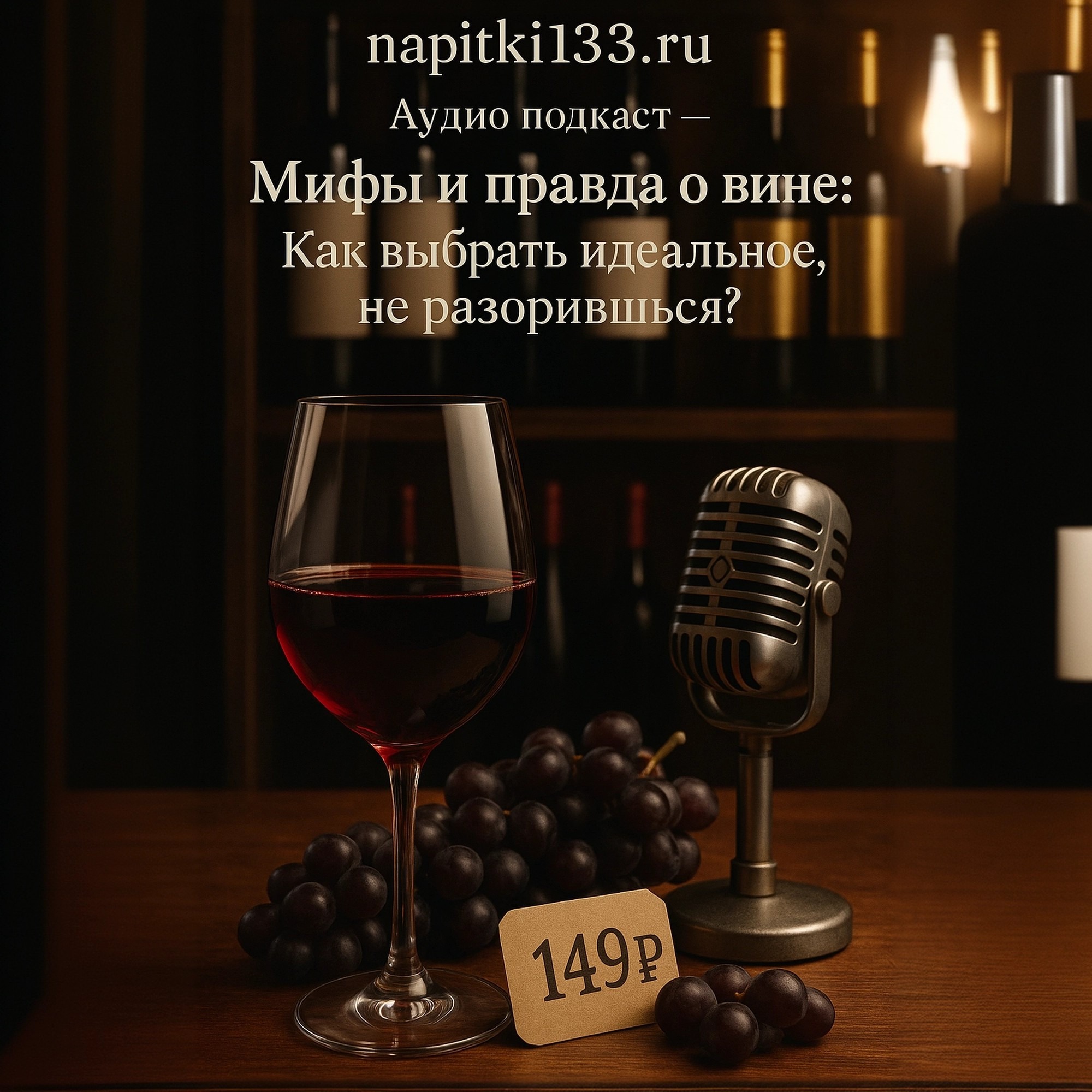 Аудио подкаст-Мифы и правда о вине: Как выбрать идеальное, не разорившись? episode artwork