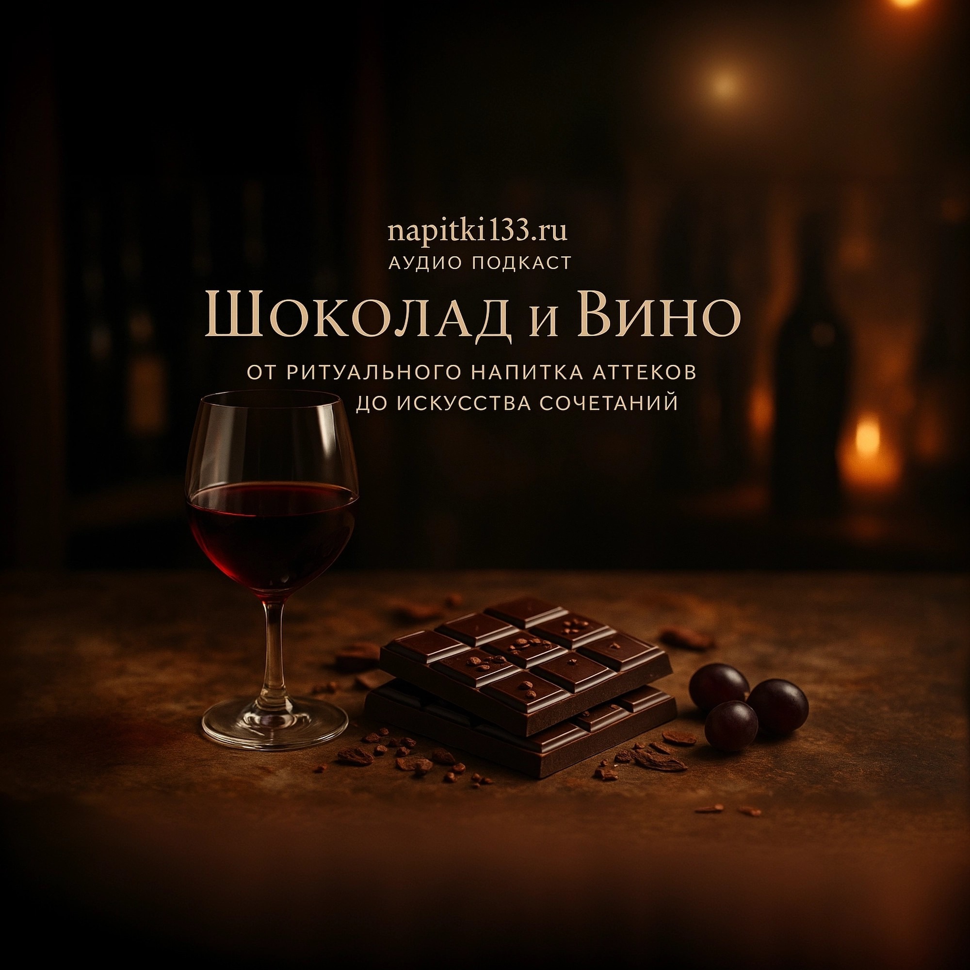 Аудио подкаст- Шоколад и Вино: От Ритуального Напитка Ацтеков до Искусства Сочетаний episode artwork