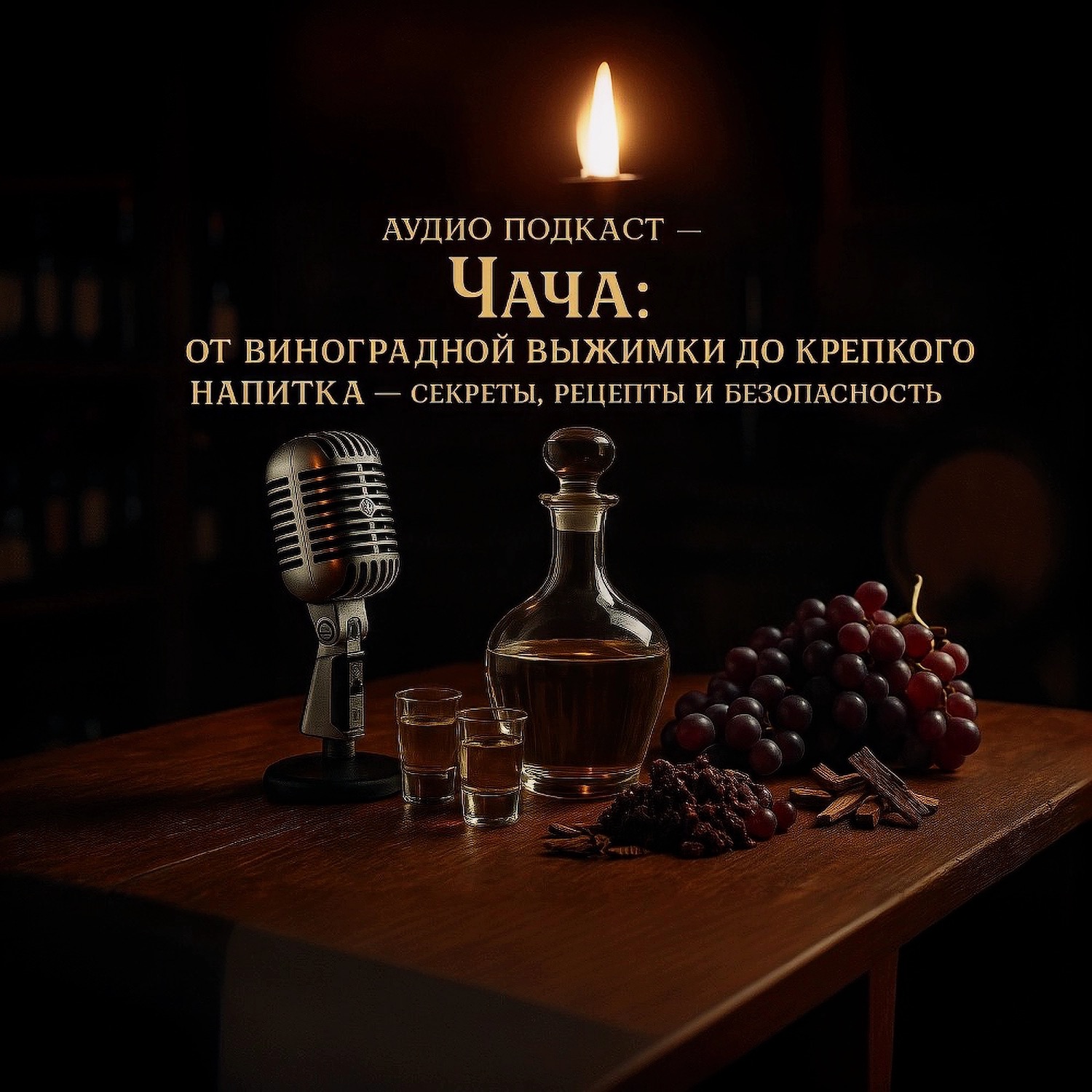 Аудио подкаст-Чача: от виноградной выжимки до крепкого напитка – секреты, рецепты и безопасность episode artwork