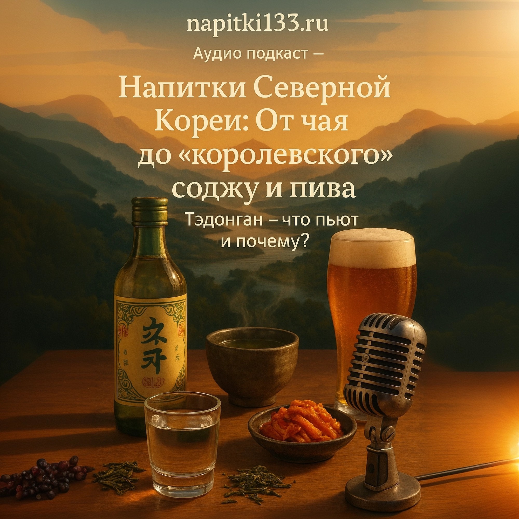 Аудио подкаст- Напитки Северной Кореи: От чая до "королевского" соджу и пива Тэдонган – что пьют и почему? episode artwork