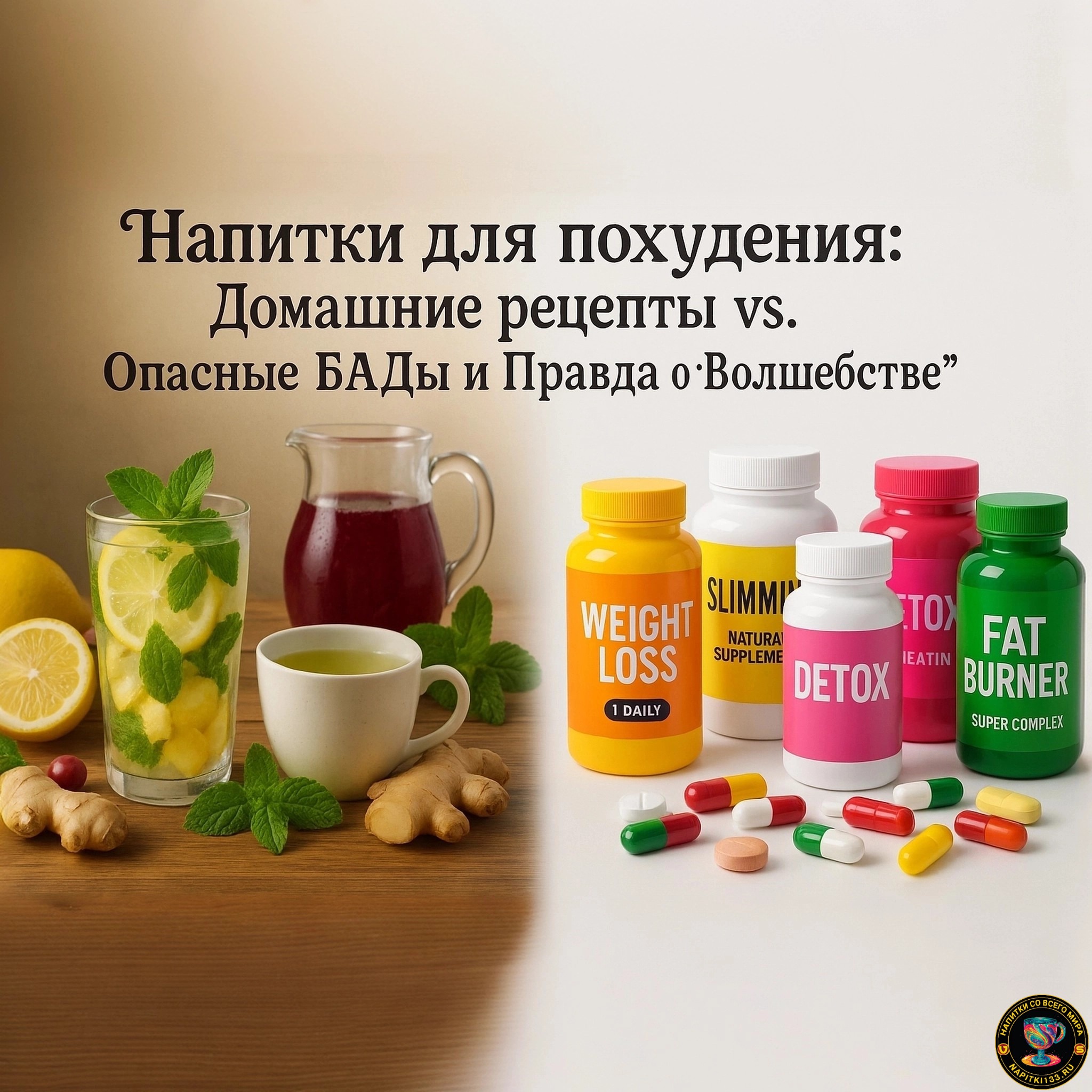 Аудио подкаст -  Напитки для похудения: Домашние рецепты vs. Опасные БАДы и Правда о "Волшебстве" episode artwork
