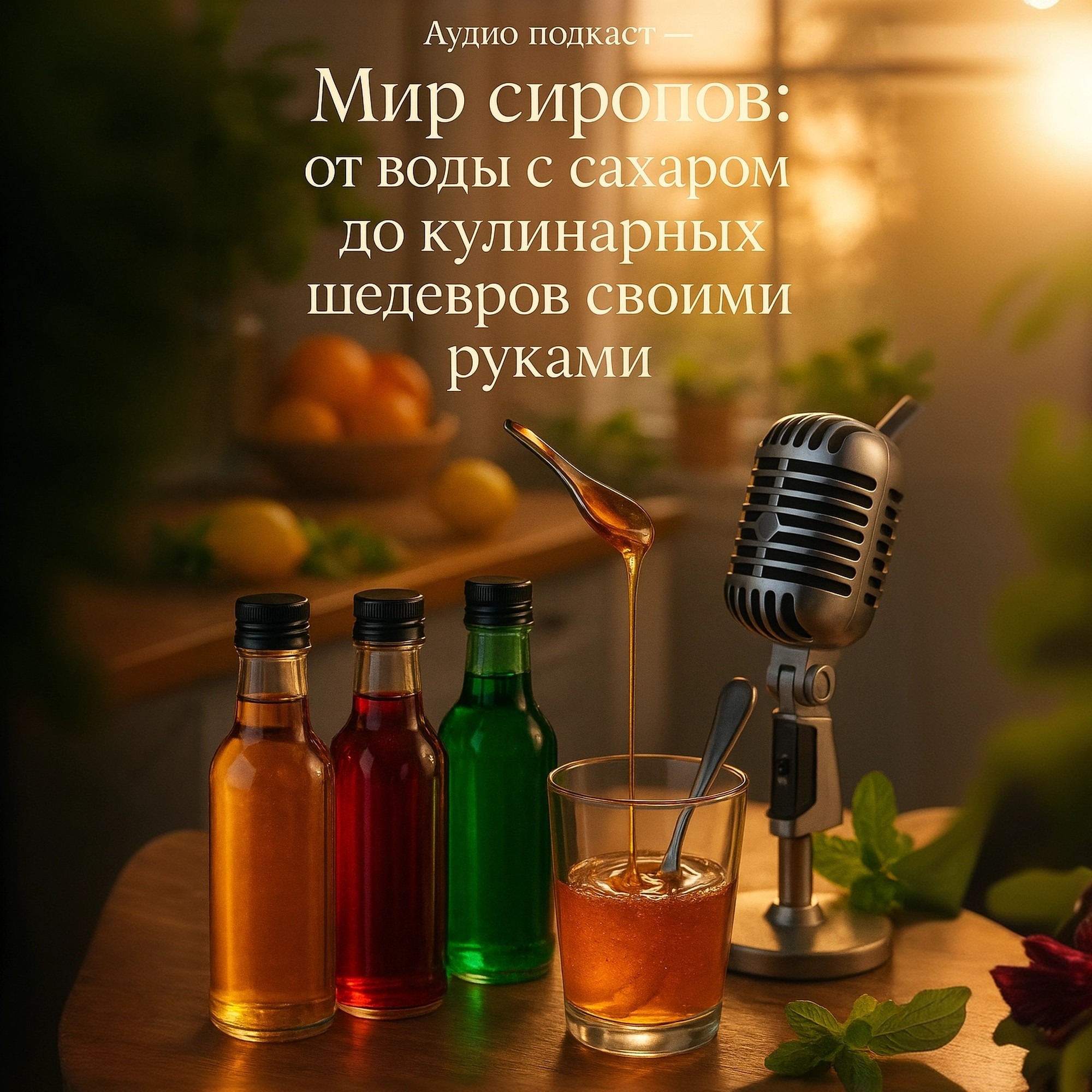 Аудио подкаст- Мир сиропов: от воды с сахаром до кулинарных шедевров своими руками episode artwork