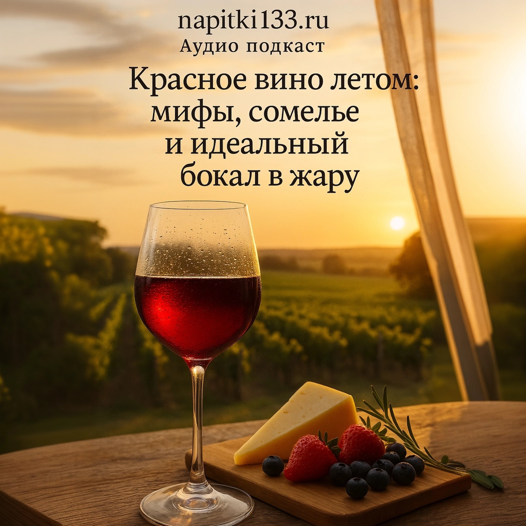 Аудио подкаст- Красное вино летом: мифы, сомелье и идеальный бокал в жару episode artwork