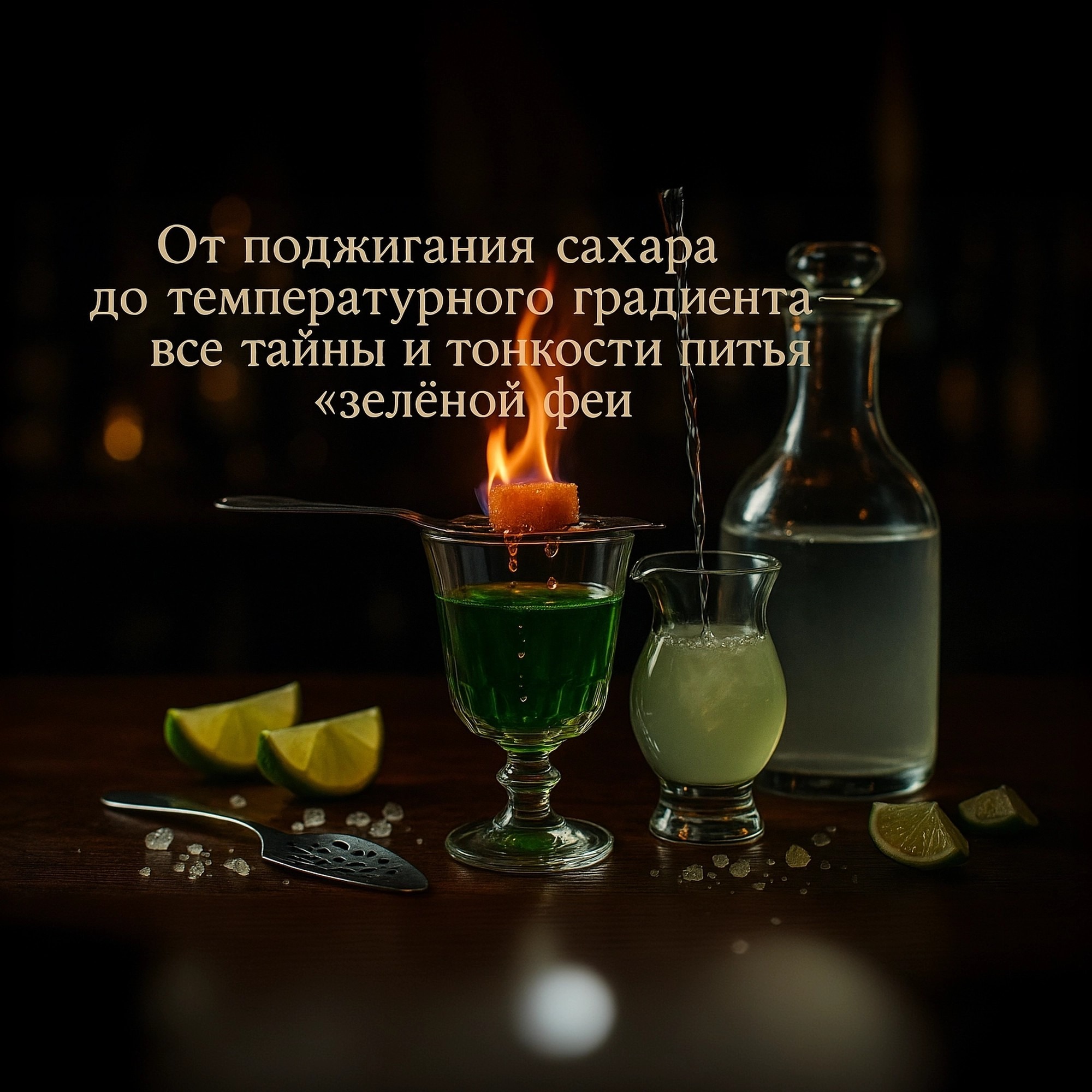 Аудио подкаст-Абсент: От поджигания сахара до температурного градиента – все тайны и тонкости питья "зеленой феи"