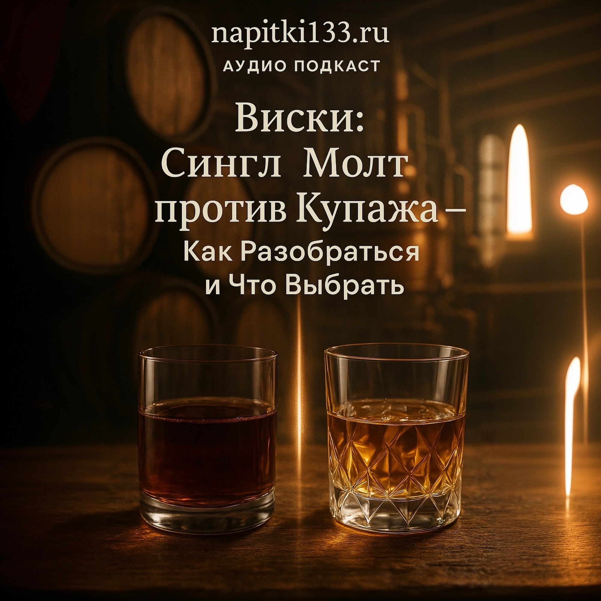 Аудио подкаст- Виски: Сингл Молт против Купажа – Как Разобраться и Что Выбрать episode artwork