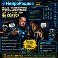 [Спецвыпуск #03] Как автоматизировать публикацию страниц сайта с агентами на Cursor — Артур Хорошев на NeyroRadio