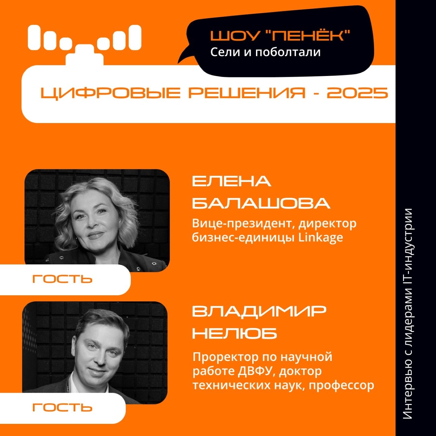 «Цифровые Решения - 2025». Елена Балашова, вице-президент, директор бизнес-единицы Linkage, Владимир Нелюб, проректор по научной работе ДВФУ, доктор технических наук, профессор
