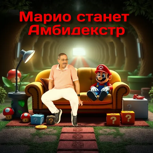 Марио станет амбидекстром