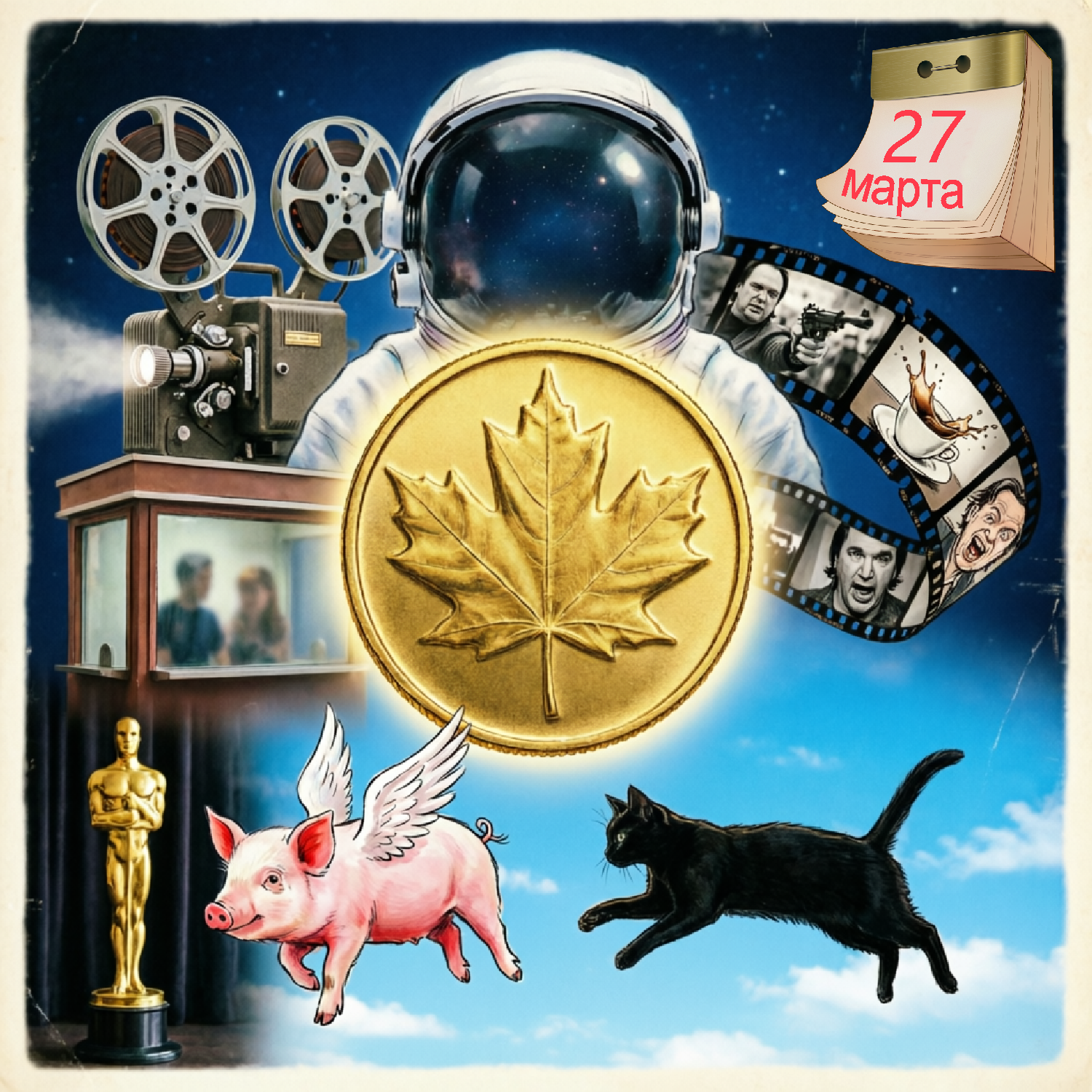 Самая большая монета, гибель Гагарина и путь Тарантино.