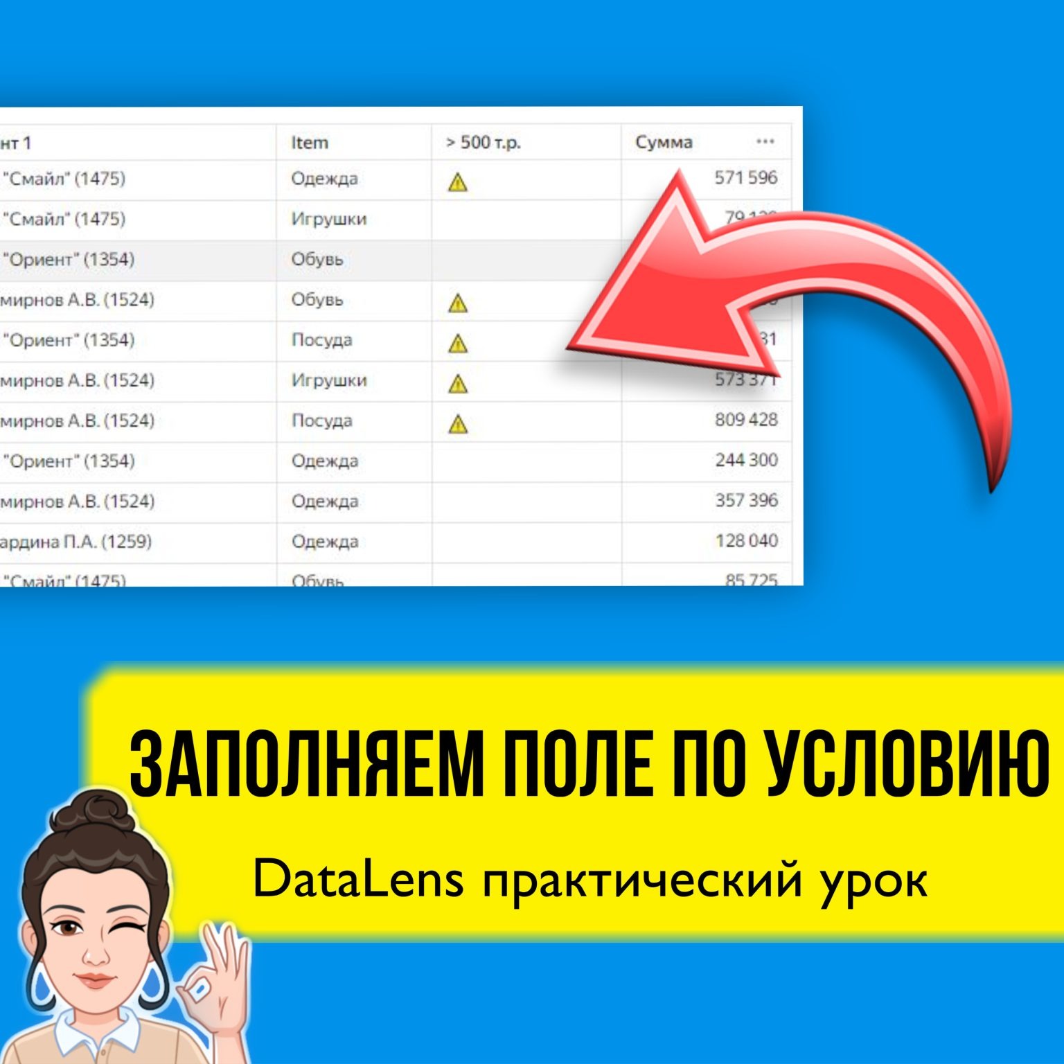 Как сделать условное поле в DataLens. Поле с условием на конкретном примере. episode artwork