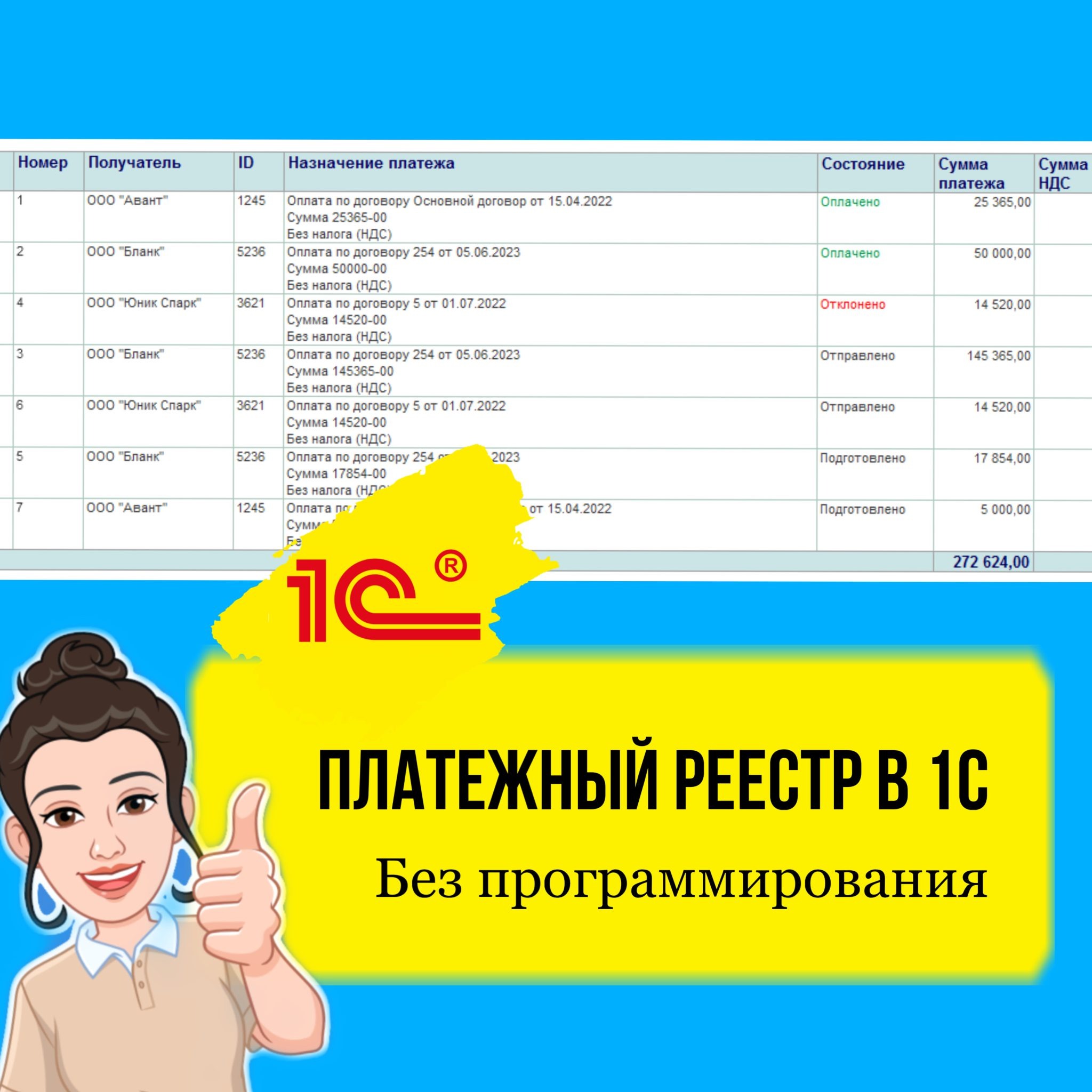 Платежный реестр в 1С без программирования. Универсальный отчет и СКД. Урок для начинающих episode artwork