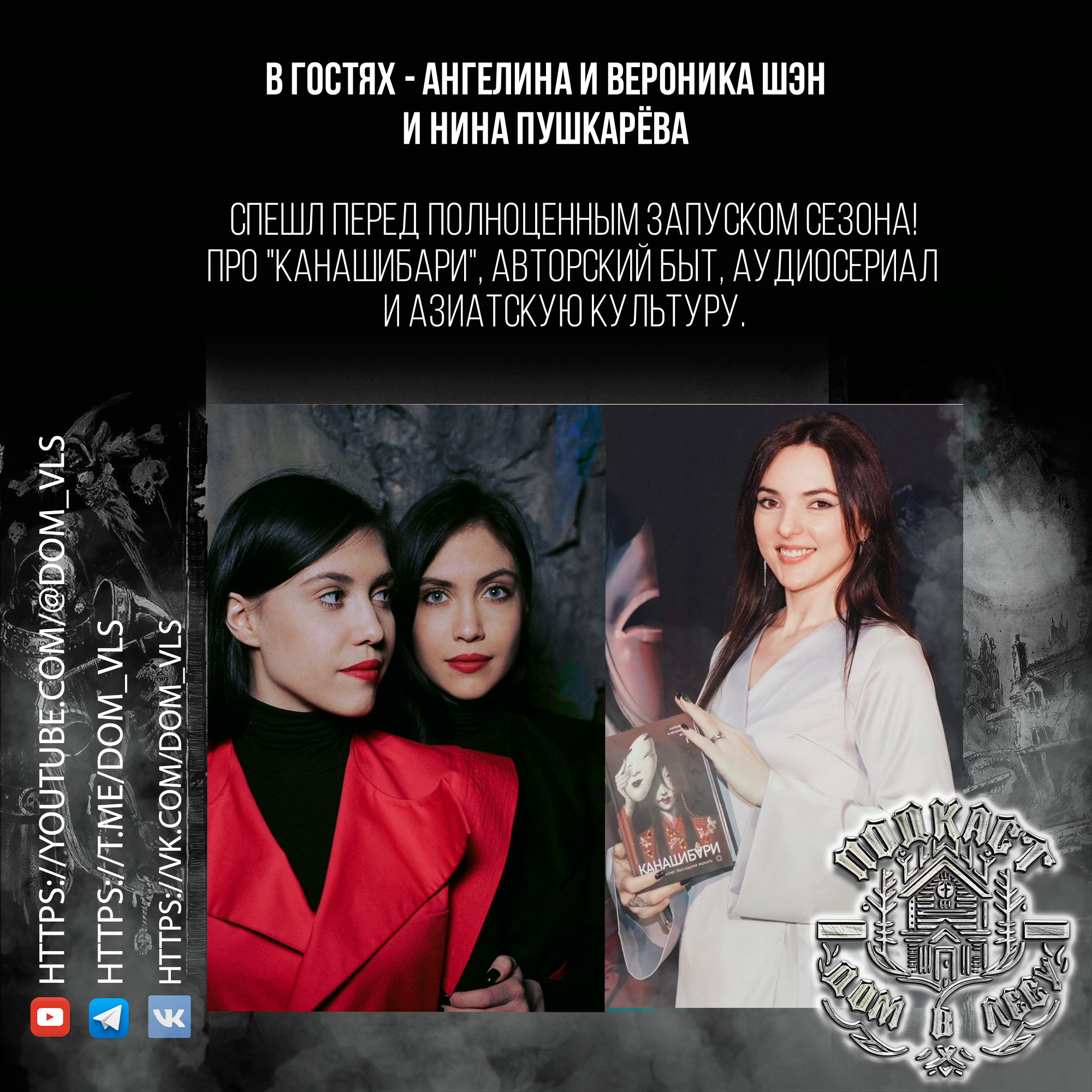 Спешл выпуск! В гостях - Ангелина и Вероника Шэн, Нина Пушкарёва. Про "Канашибари", авторский быт, аудиосериал и азиатскую культуру. episode artwork