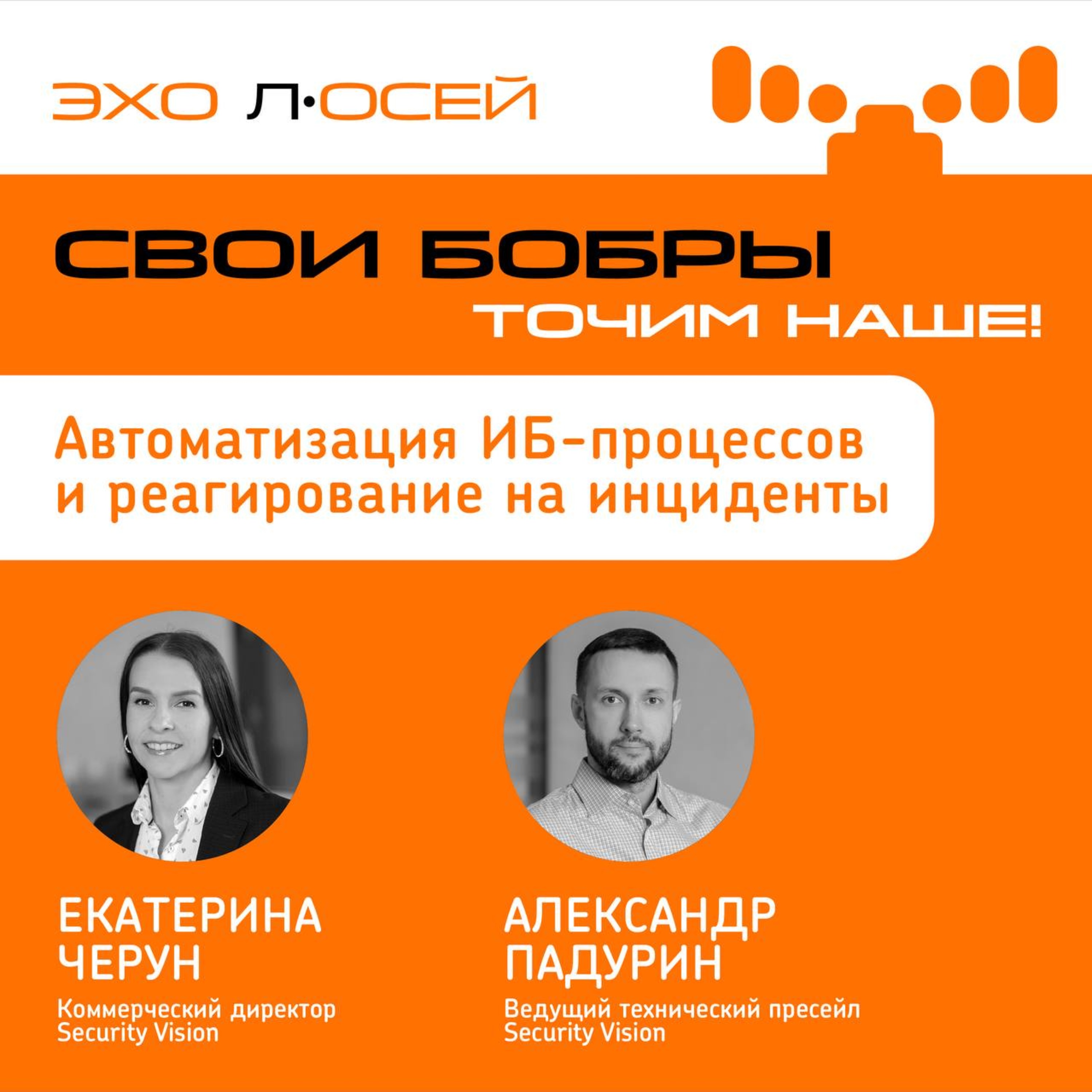 Свои Бобры. Точим наше: интервью с Екатериной Черун и Александром Падуриным, Security Vision episode artwork