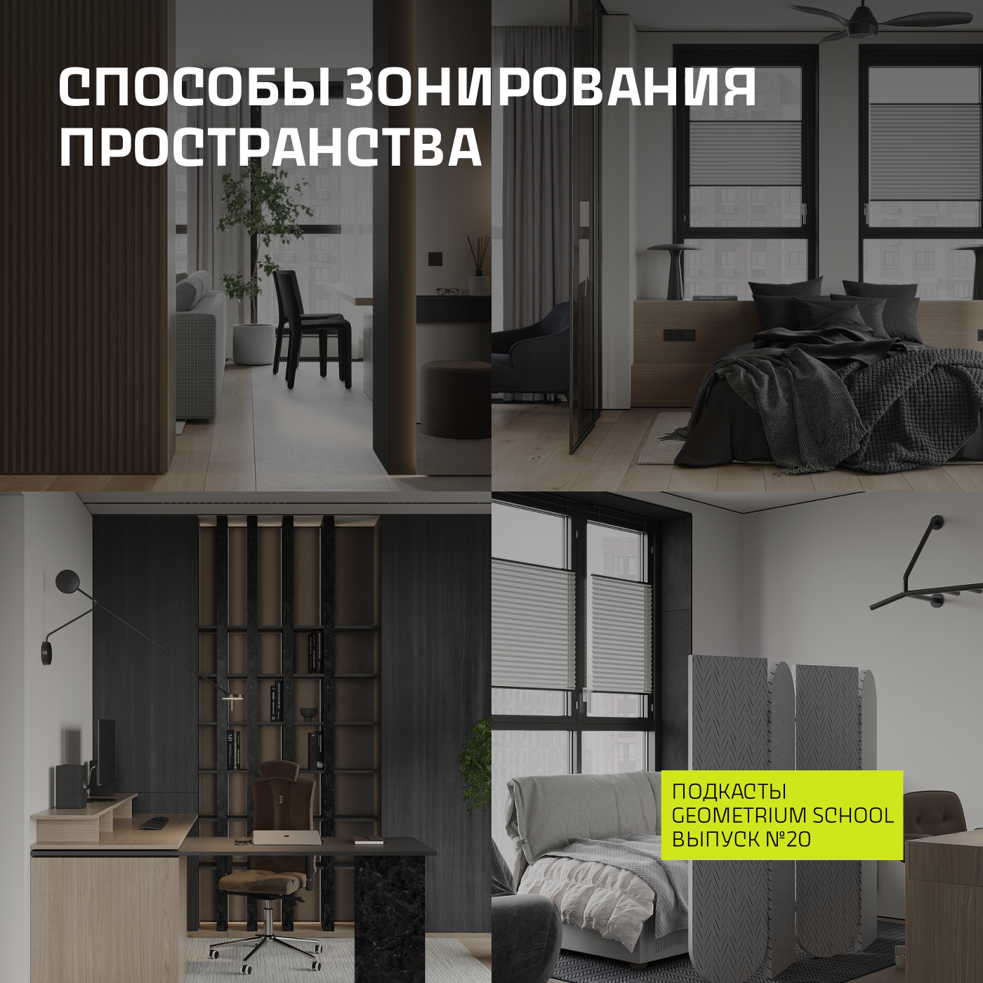 Способы зонирования пространства \\ Geometrium School