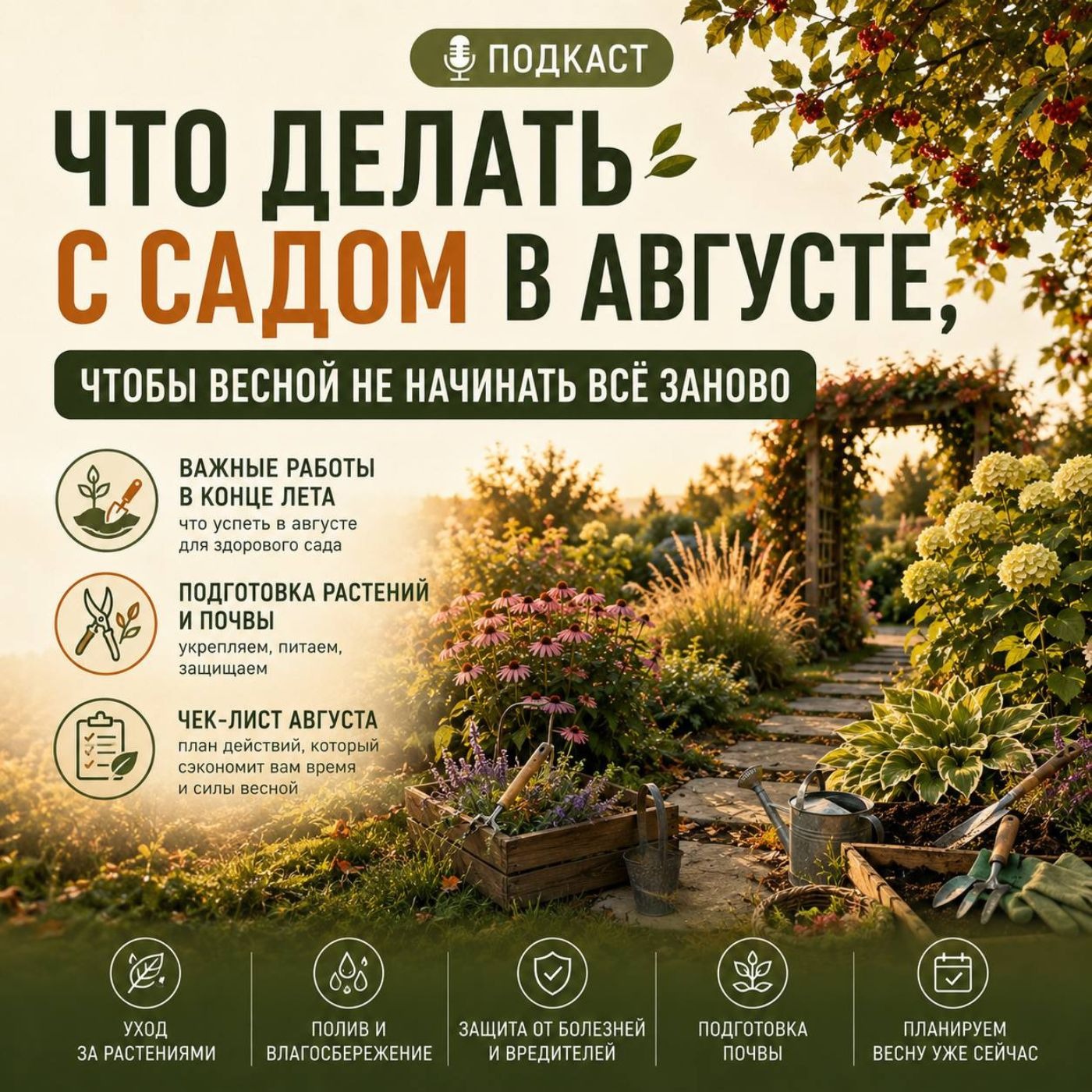 Что делать с садом в августе, чтобы весной не начинать всё заново? episode artwork