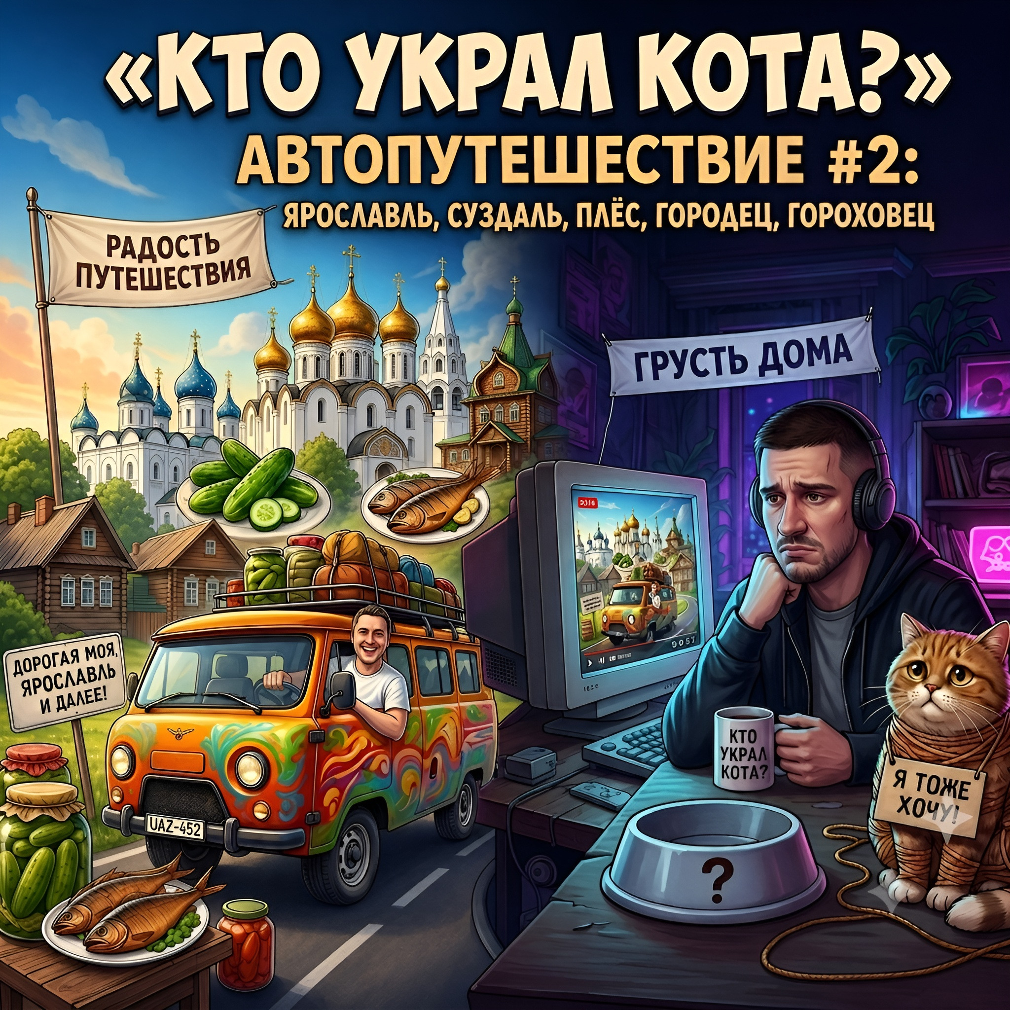 Автопутешествие #2 Ярославль, Суздаль, Плёс, Городец, Гороховец и другие города! episode artwork