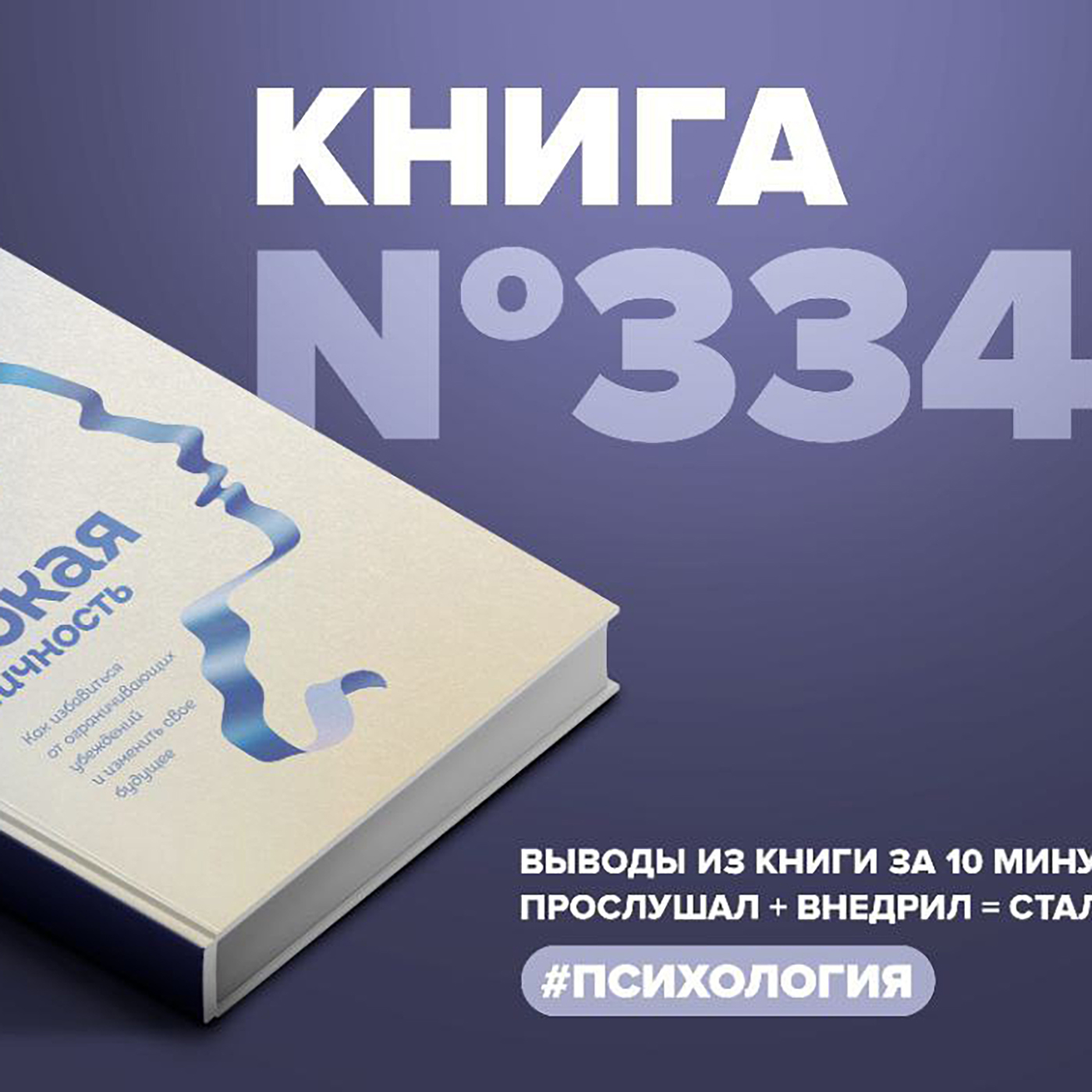 Книга #334  -  Гибкая личность. Как избавиться от ограничивающих убеждений и изменить свое будущее. episode artwork