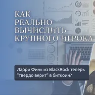 Как реально вычислить крупного игрока и причем тут Ларри Финк из BlackRock?