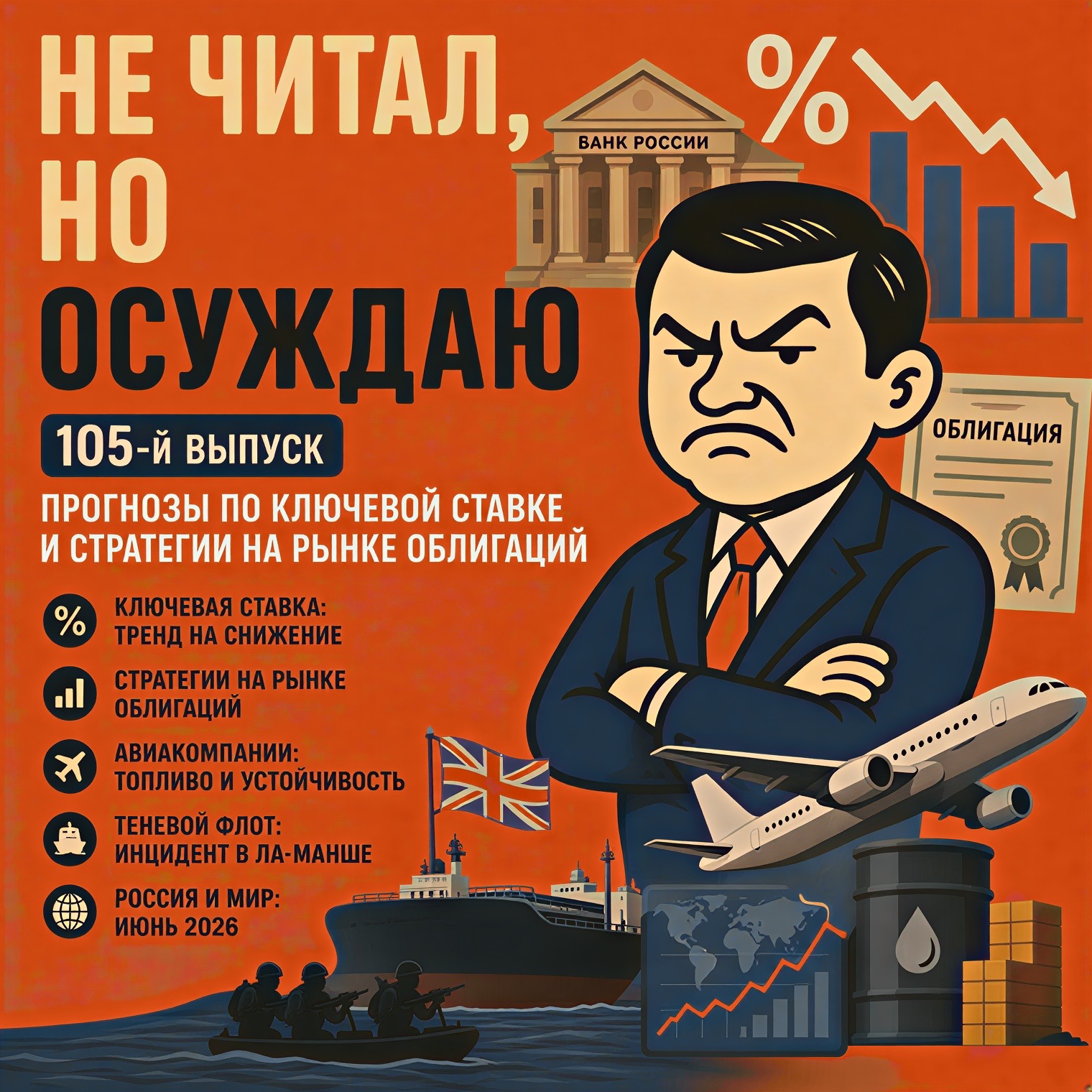 📉 105-й выпуск. Прогнозы по ключевой ставке и стратегии на рынке облигаций episode artwork
