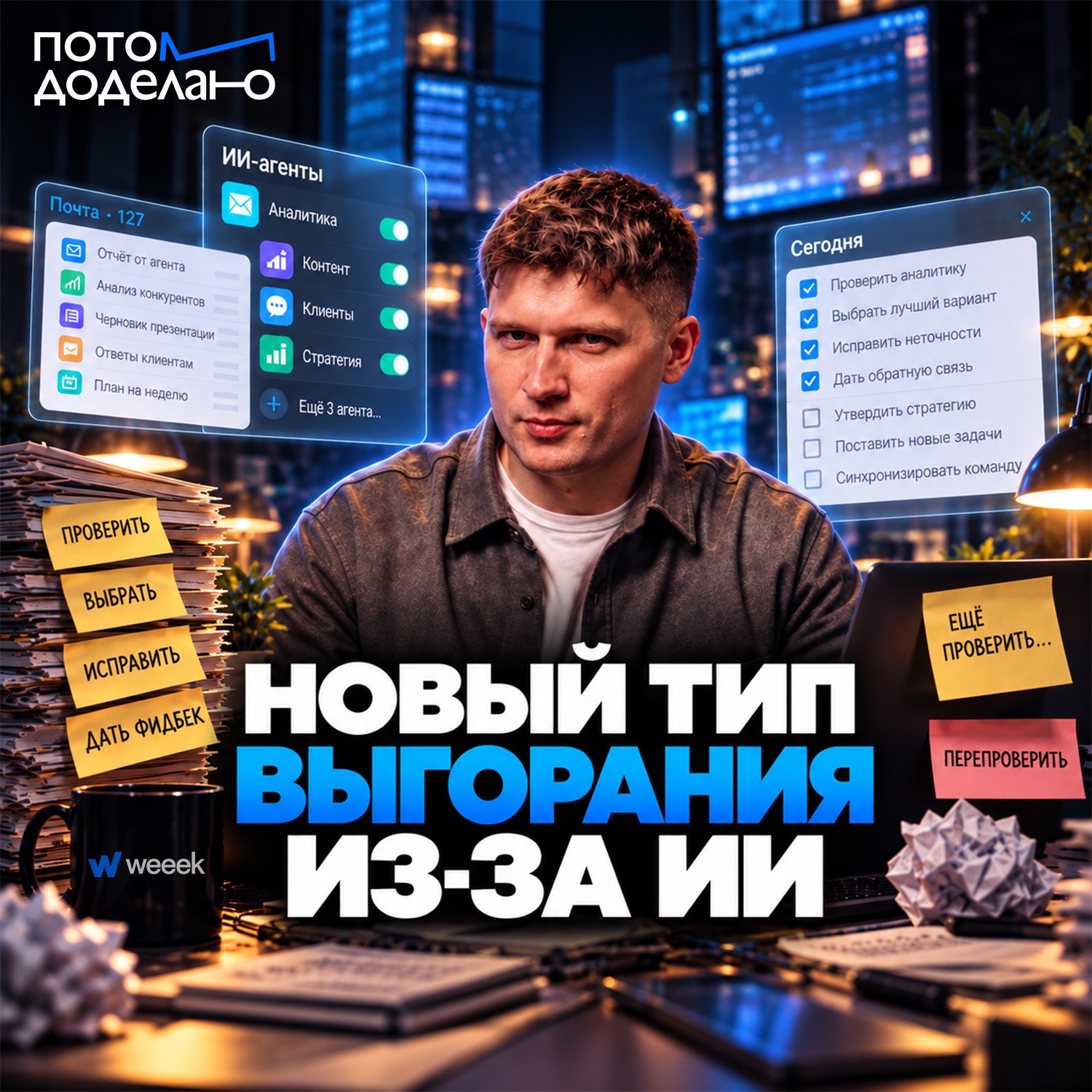 Управленцы для нейросетей: почему ИИ-помощники привели к новому типу выгорания | Потом доделаю podcast