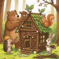 Как друзья строили домик | Приключения Пуфика