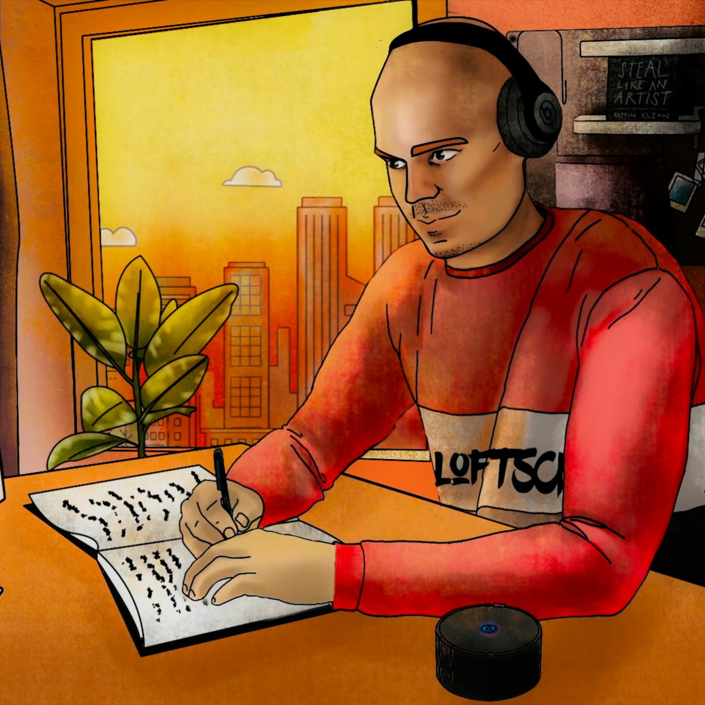 Chillhop for work at home episode artwork