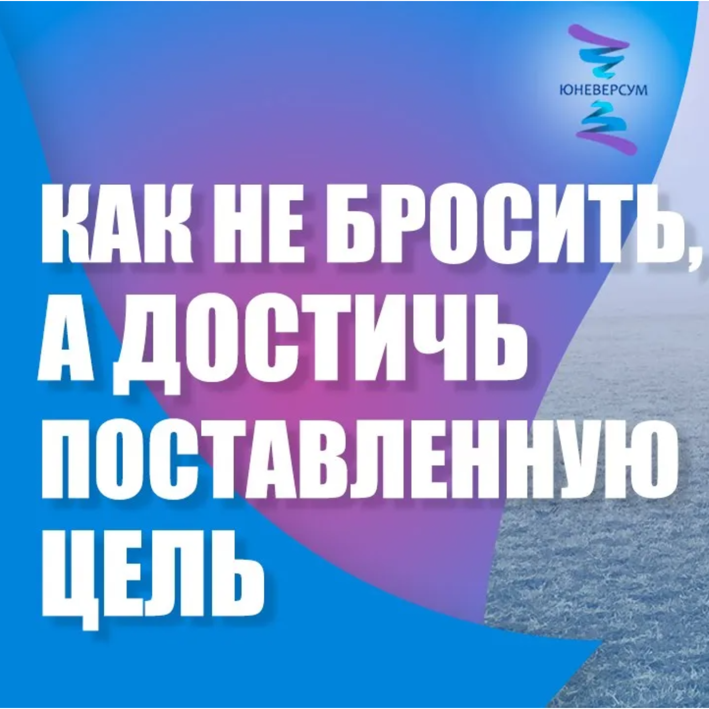 Как не бросить, а достичь поставленную цель. Вячеслав Юнев