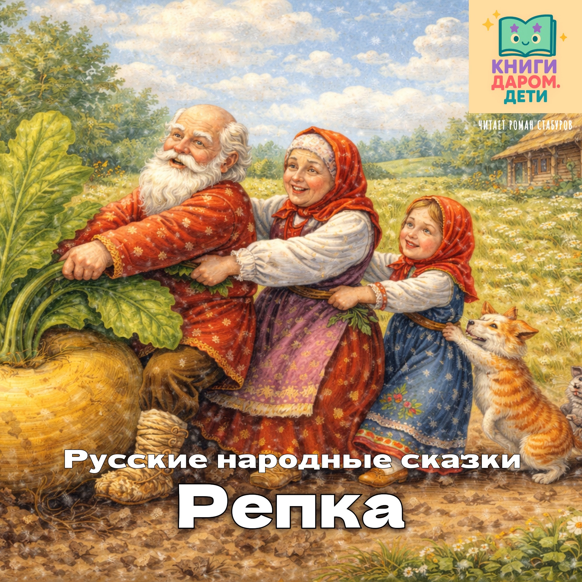 Репка. Русская народная сказка для самых маленьких. Книги даром для детей