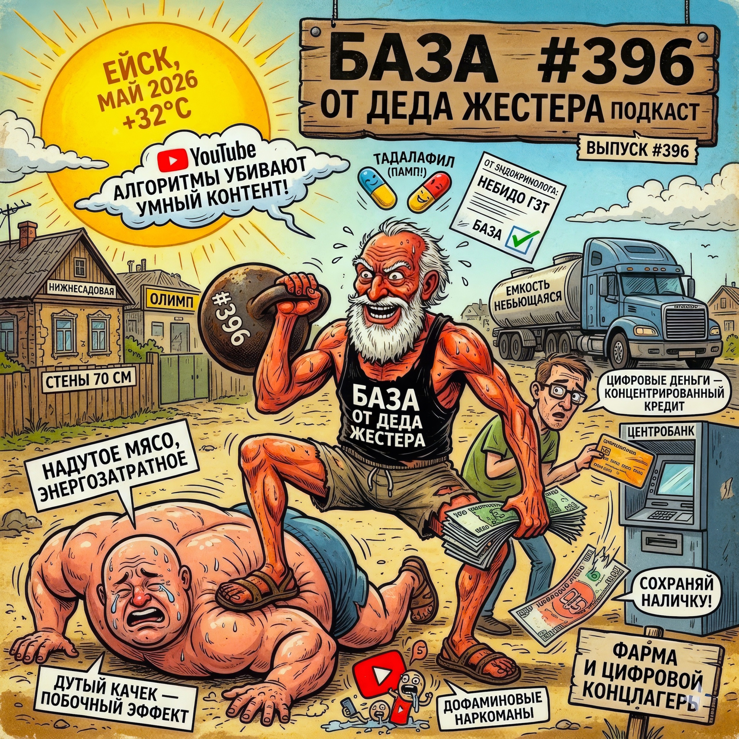 💥 Выпуск #396: Иллюзия больших мышц, фармакология, удушающий для соседа и цифровой концлагерь episode artwork