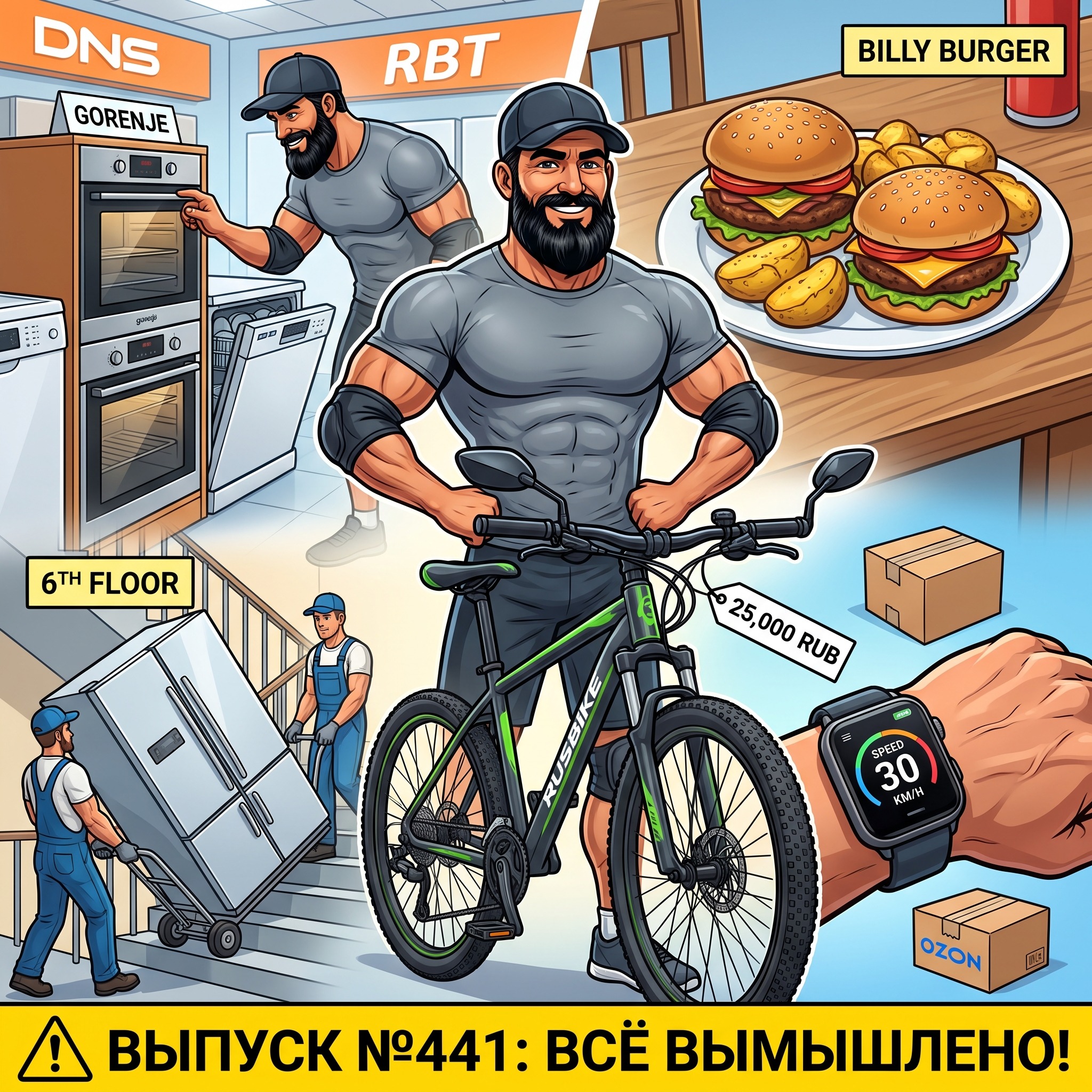 Выпуск №441: Покупка собственного велика Rusbike за 25 тысяч рублей в Стелсе, закупка встроенной техники Gorenje и сытный заправ в Билли Бургере episode artwork