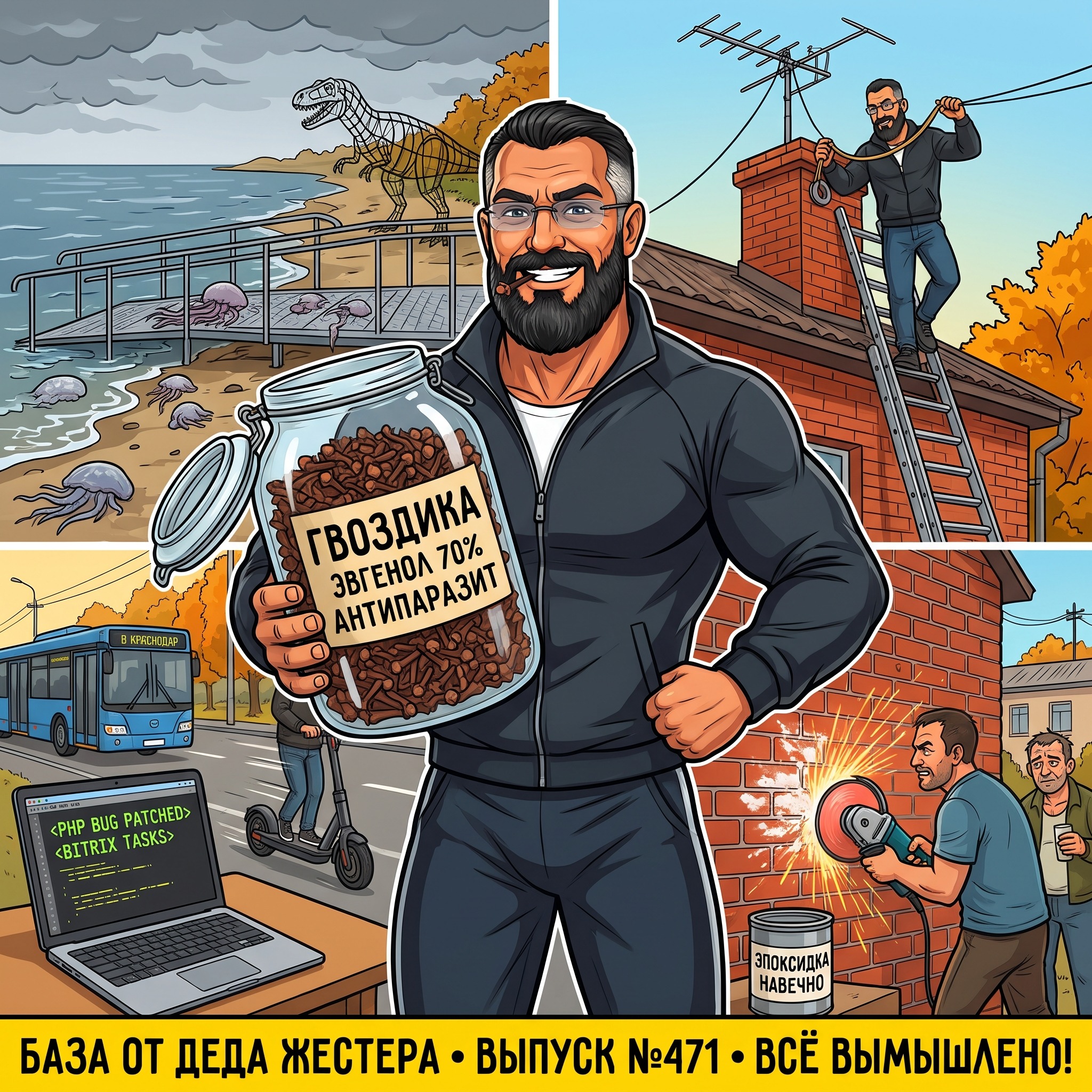 ⚡ Выпуск №471: Биохакинг старой школы: Как жевать бутоны сизигиума от паразитов, выжать 50 км/ч на самокате против ветра и закатать кирпич в эпоксидку episode artwork