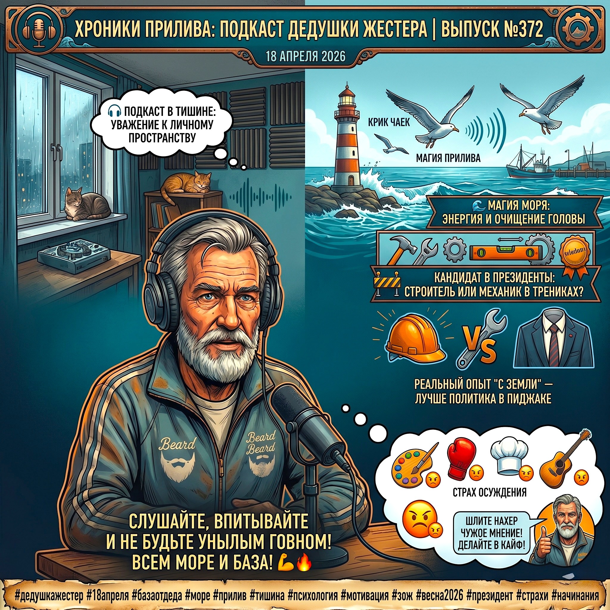 Выпуск 372.  🌊 МАРШ-БРОСОК НА ЕЙСКУЮ КОСУ: Лазурная вода, жасминовый дофамин и морская закалка! 🌬️🦾 episode artwork