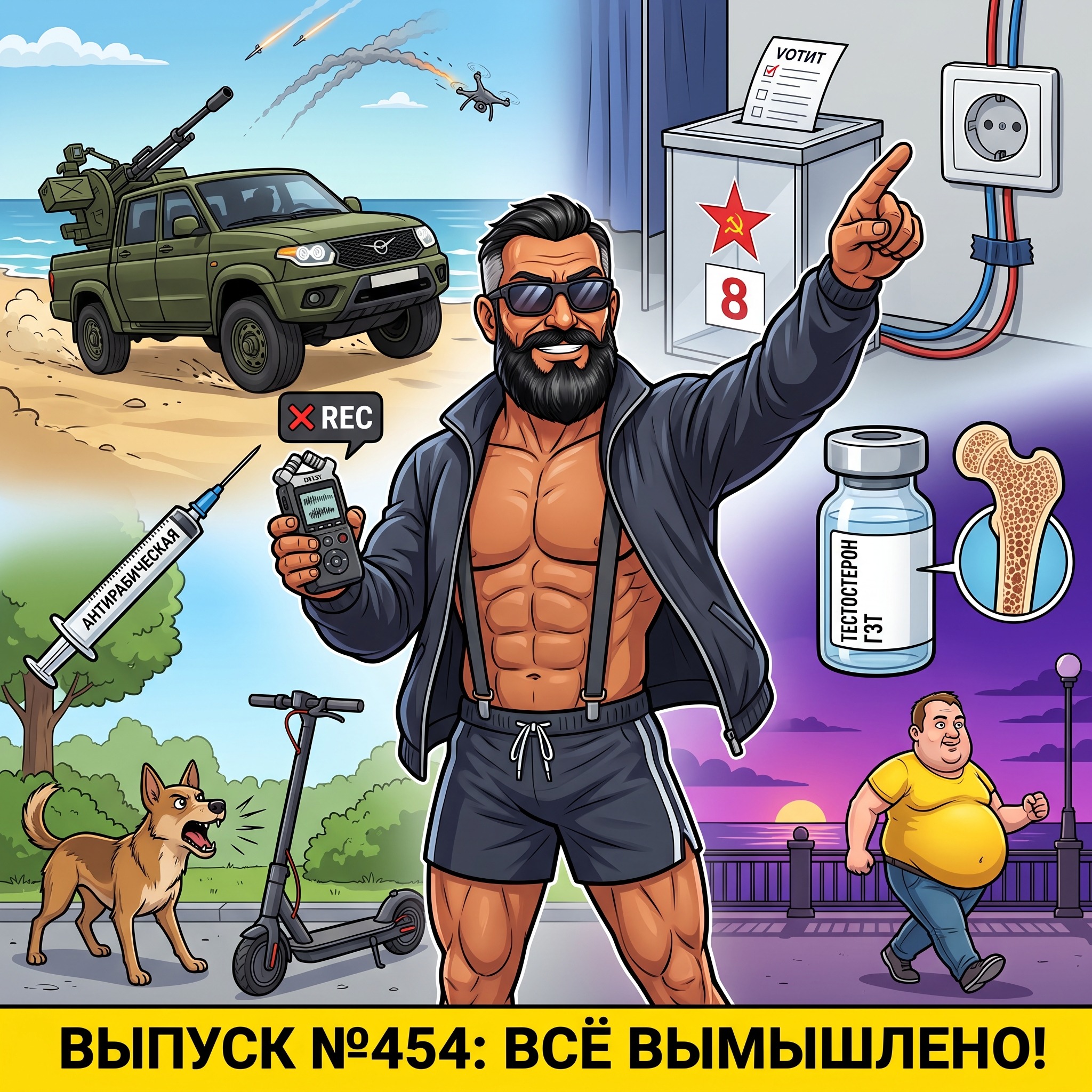 Выпуск №454: Сбитый дрон над головой, трехдневный выборный фарс, уколы от бешенства в парке Поддубного и почему Дед выбирает ГЗТ вместо угасания episode artwork