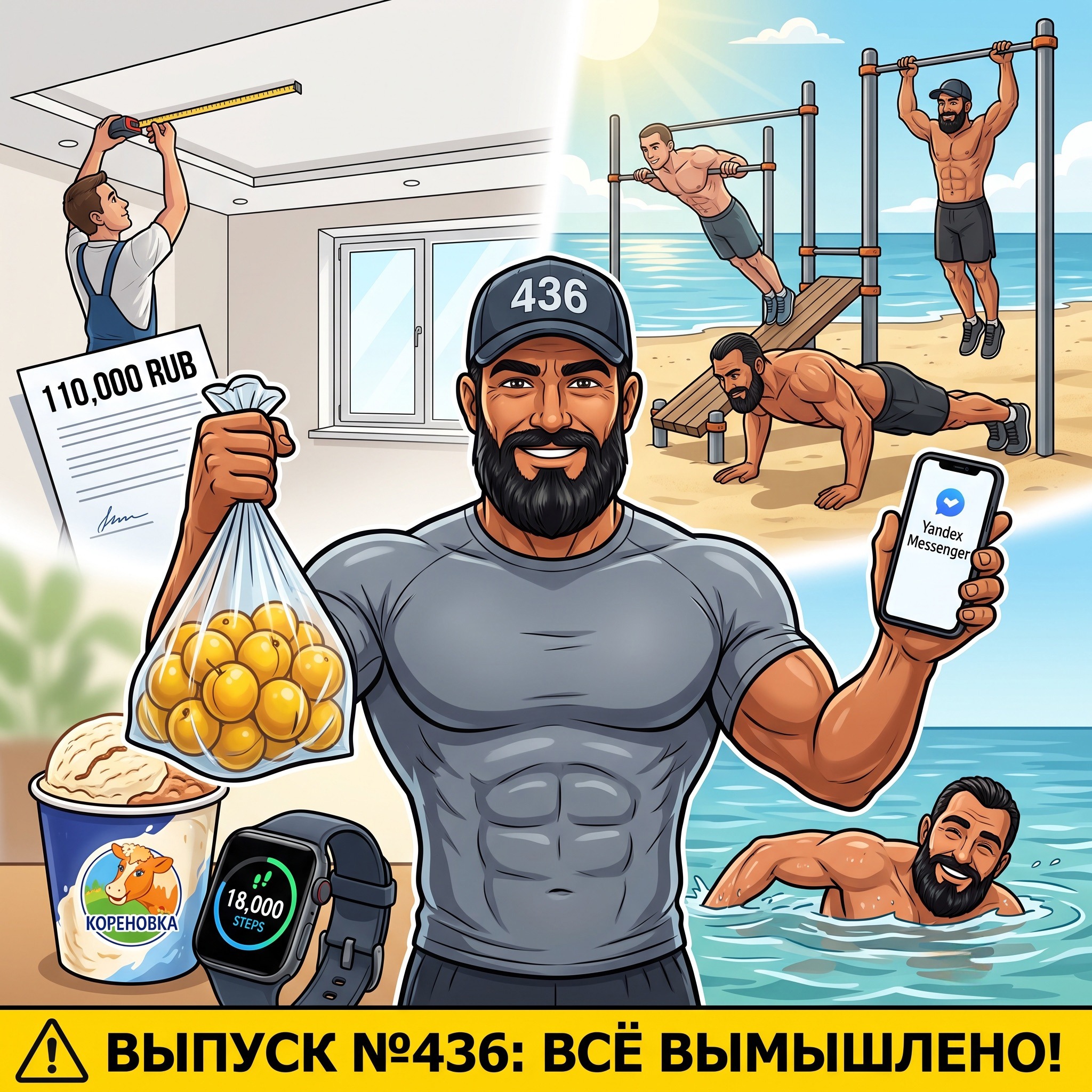 Выпуск №436: Марш-бросок на Ейскую косу с Пашкой, замер натяжных потолков с Вадимом за 110 тысяч и заготовка сладкой алычи с набережной episode artwork