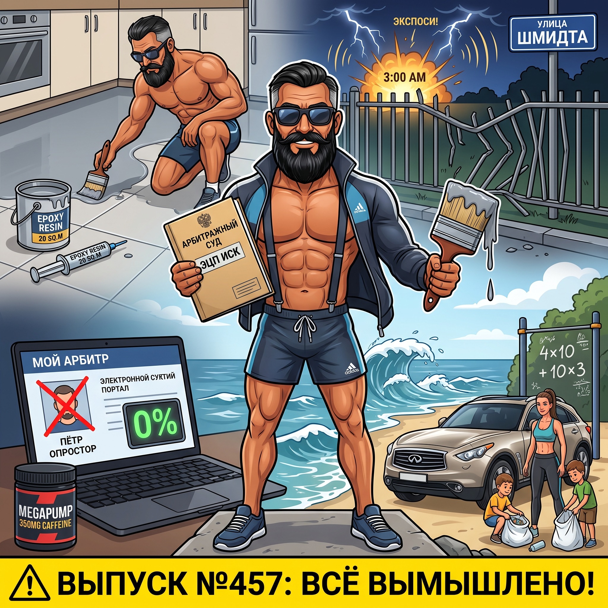 Выпуск №457: Ночной взрыв в 3 часа ночи, эпоксидный ад на 20 квадратах, иск в Арбитраж на Петра из «Опростор» и новая схема подтягиваний 4х10 + 10х3 episode artwork
