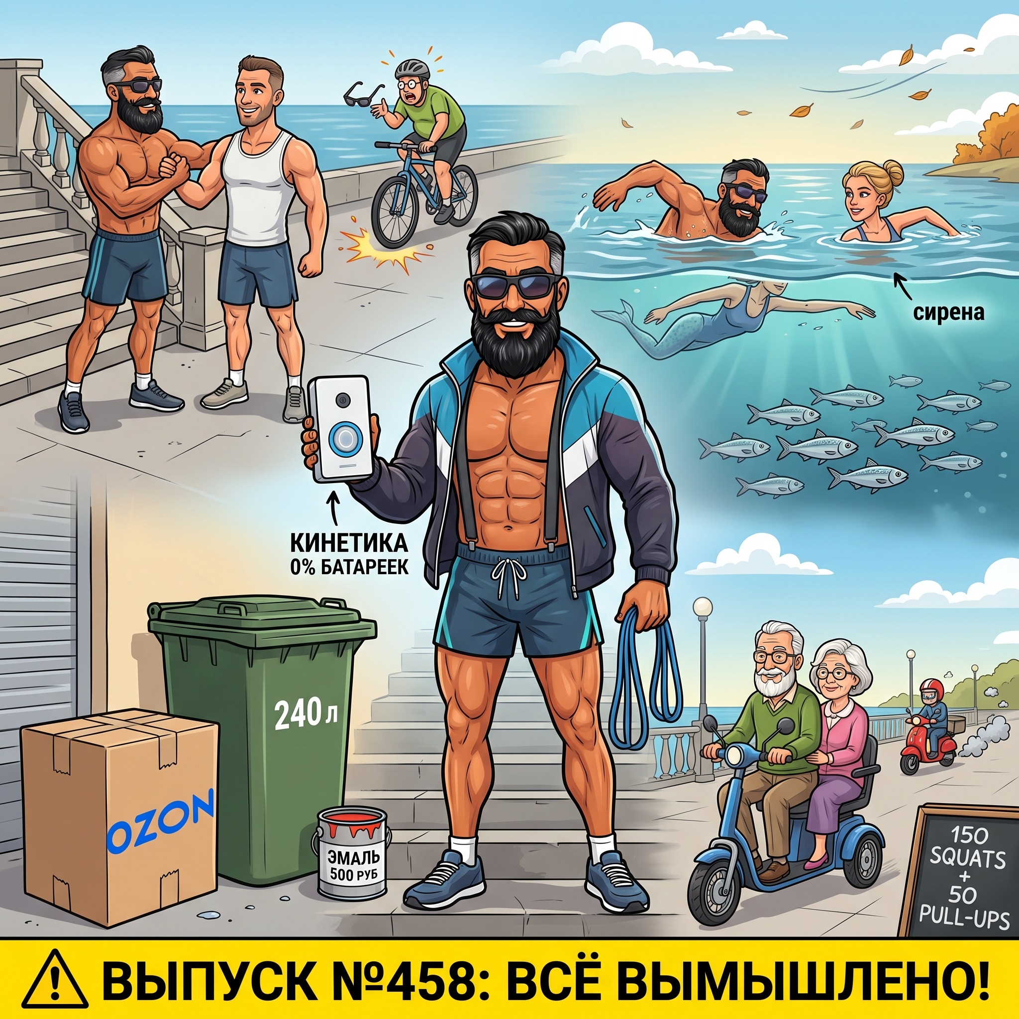 Выпуск №458: Мгновенная карма и разбитые очки шутника, 16-градусный заплыв на Каменке, звонок на кинетике с Озона и круговой убой 150+50 episode artwork