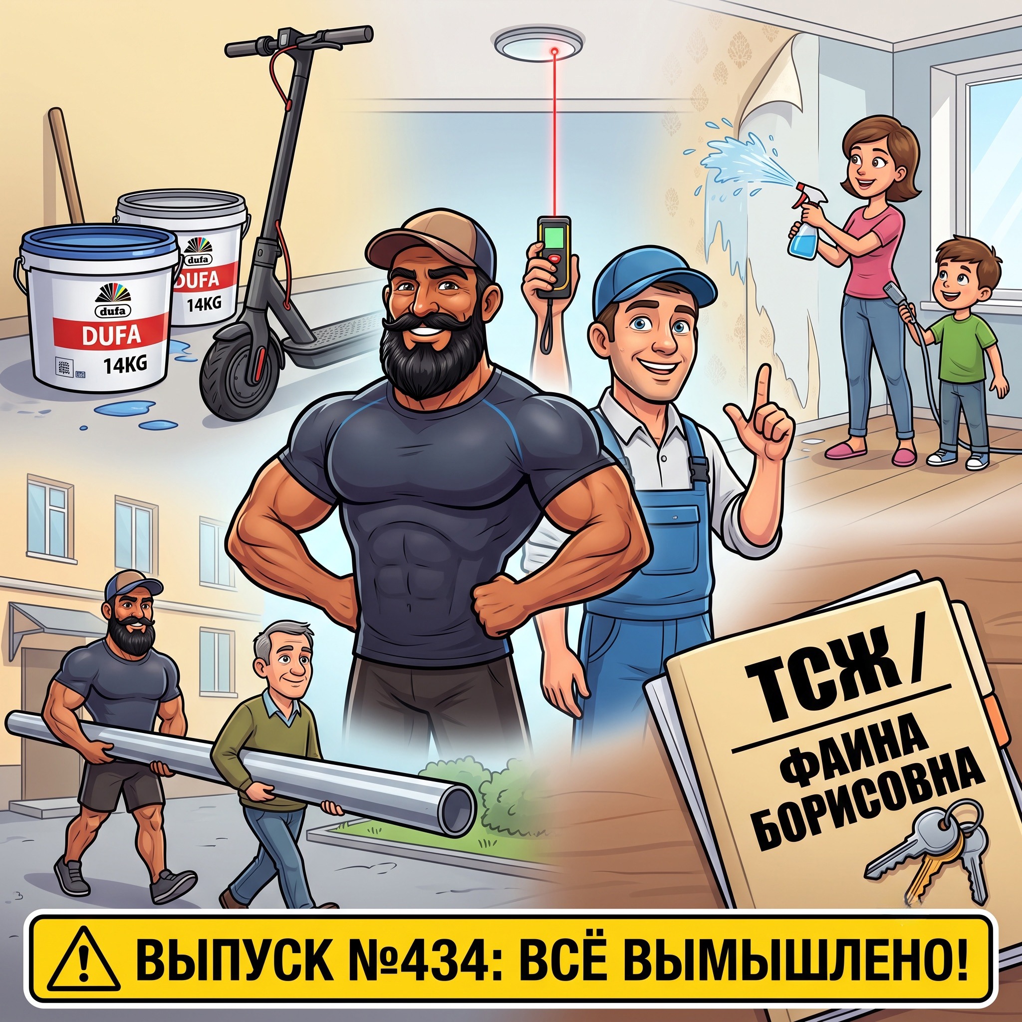 Выпуск №434: Замер квартиры под точечные светильники, секрет размачивания флизелиновых обоев и как дотащить 5-метровые трубы с соседом Серёгой episode artwork