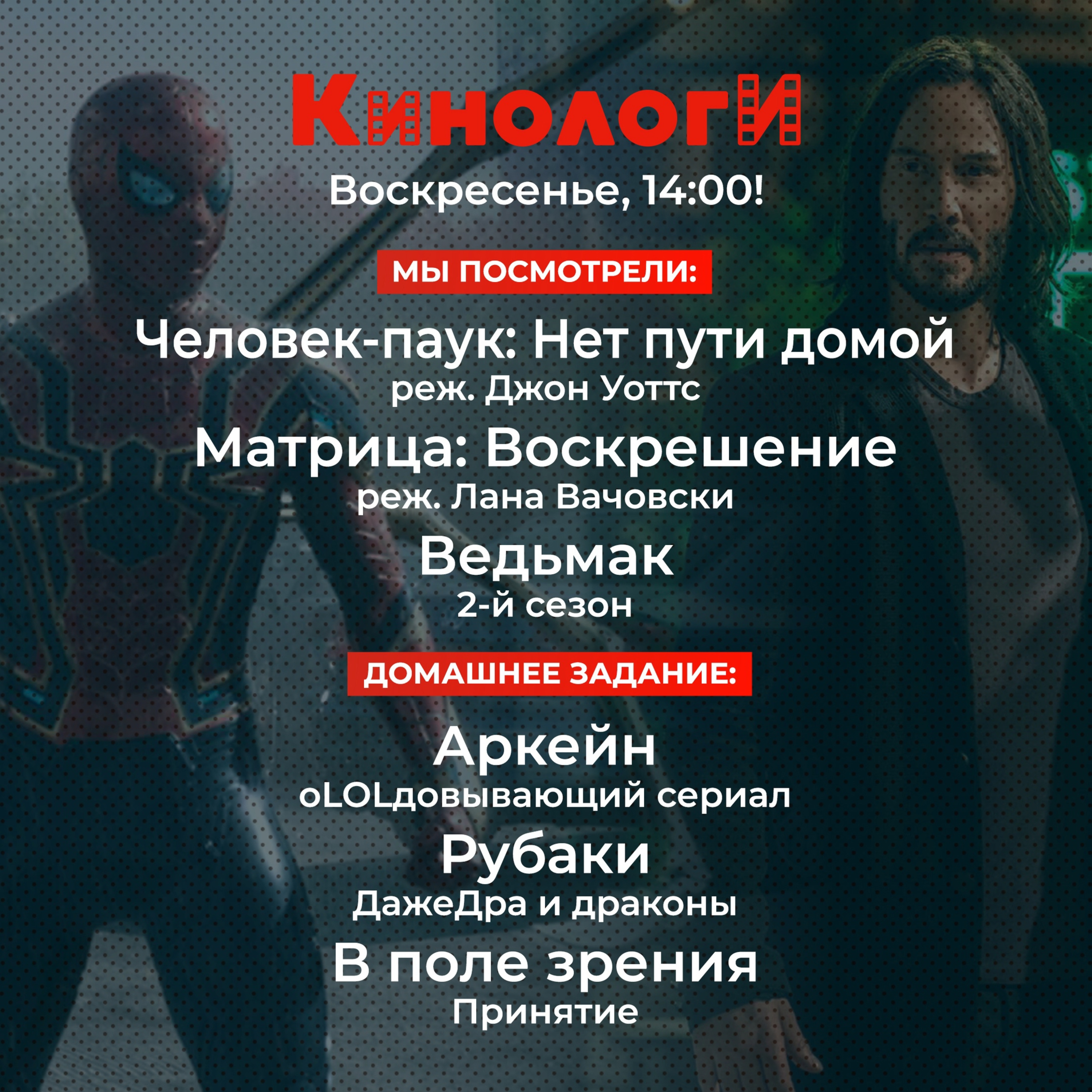 Сериалоги 20211219. Человек-паук и Ведьмак в Аркейн Матрице Рубак episode artwork