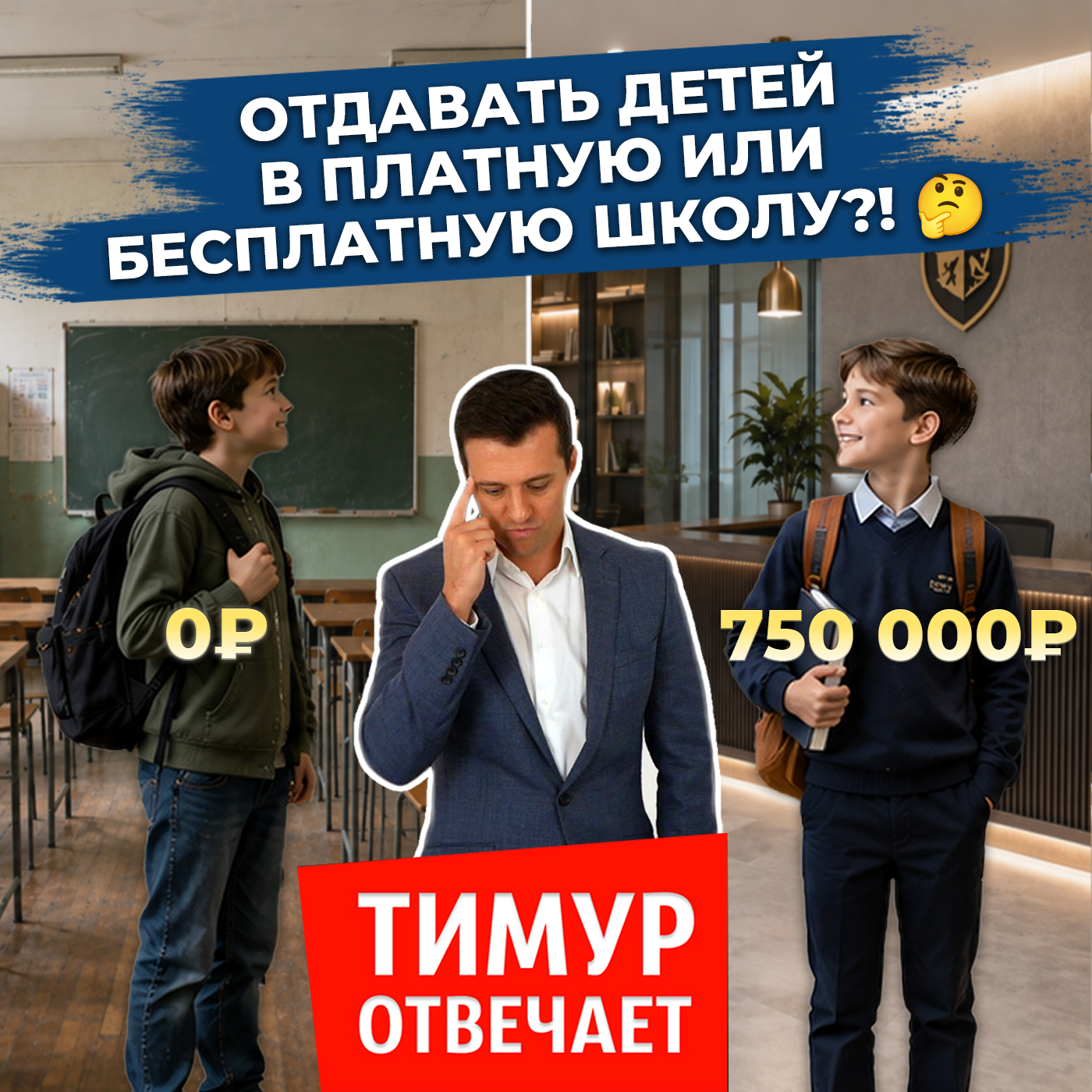 Отдавать детей в платную или бесплатную школу?! 🤔 episode artwork