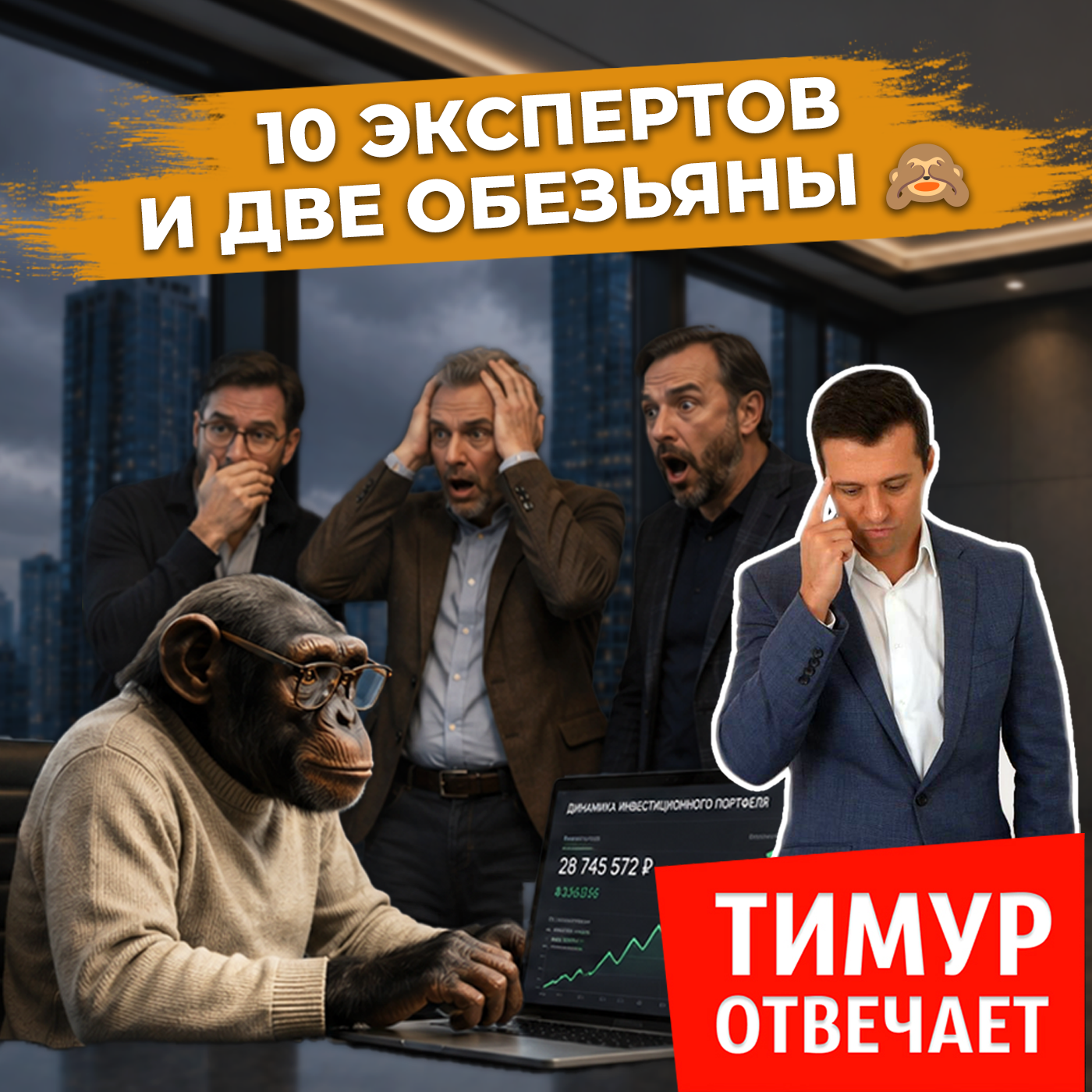 10 экспертов и две обезьяны 🙈